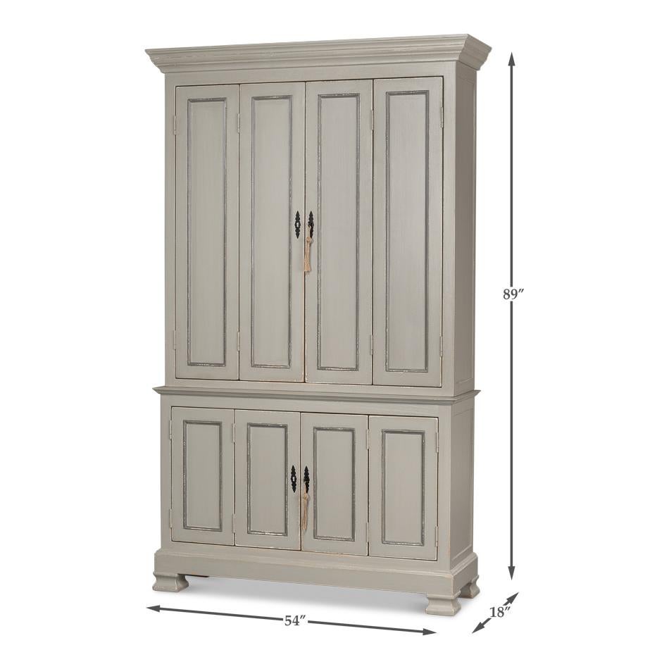 Contemporary European Provincial Painted Cabinet For Sale