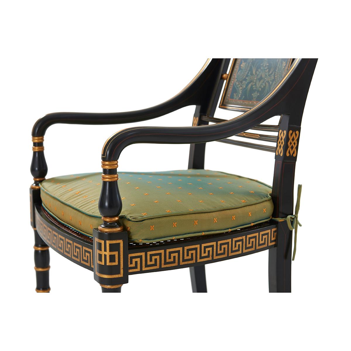 Wood Regency Parcel Gilt Armchair