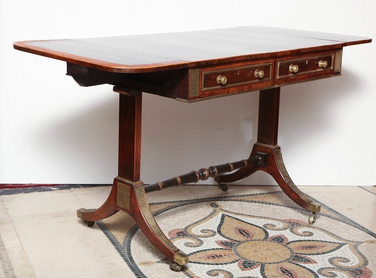 Regency Rosewood Sofa Table in the Manner of John McLean 3