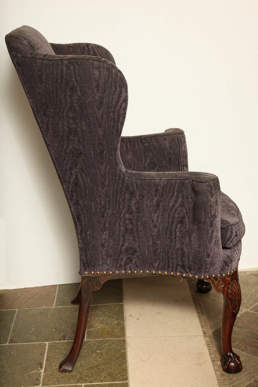 George III Walnut Wing Chair 1