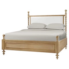 Bobbin Post King Bed in Fruitwood Finish