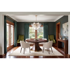 Large Art Deco Style Walnut Dining Table