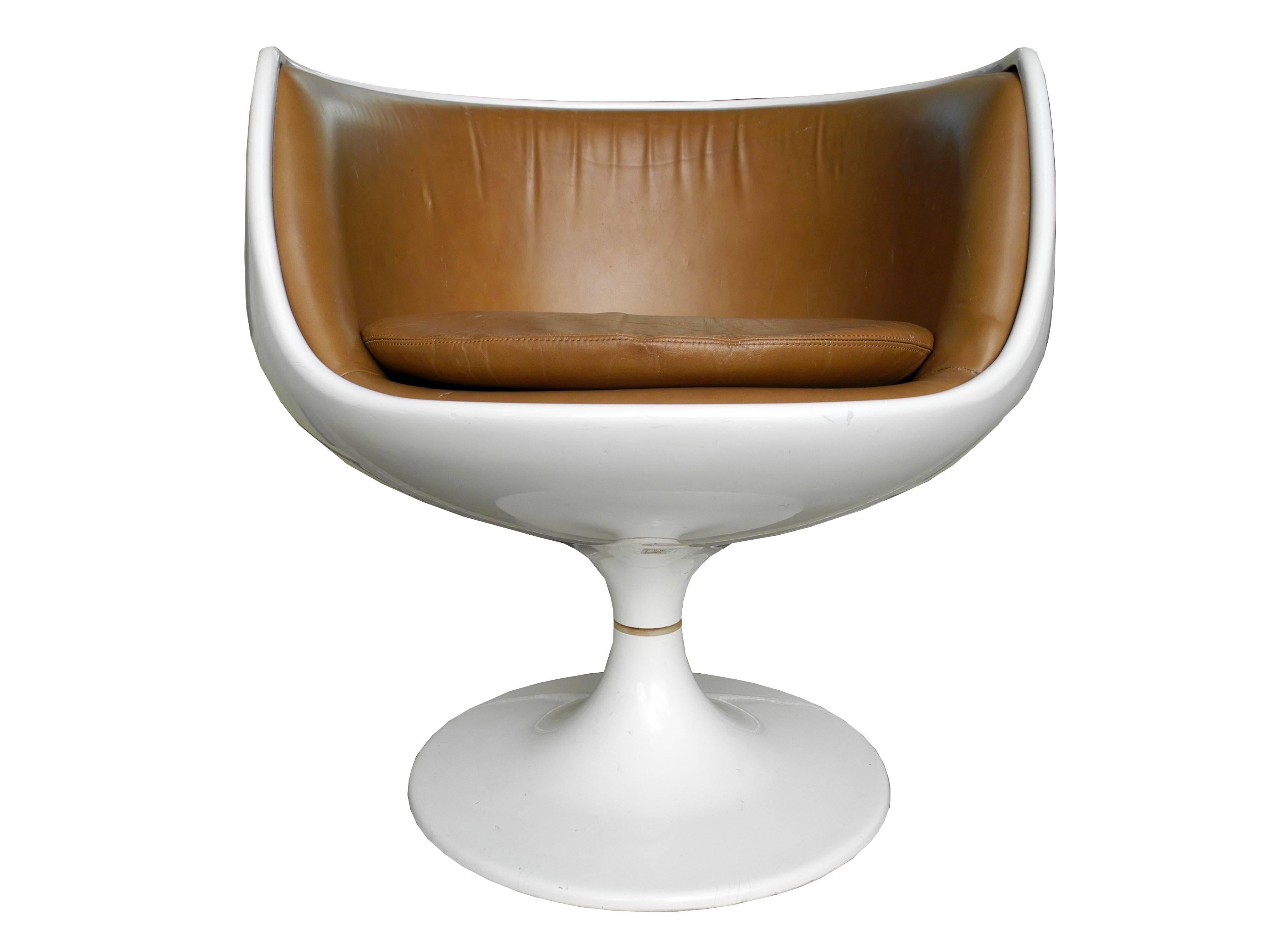 Designed by Eero Aarnio for Asko, produced in the 1960s in Finland, this mod swivel chair was called the 
