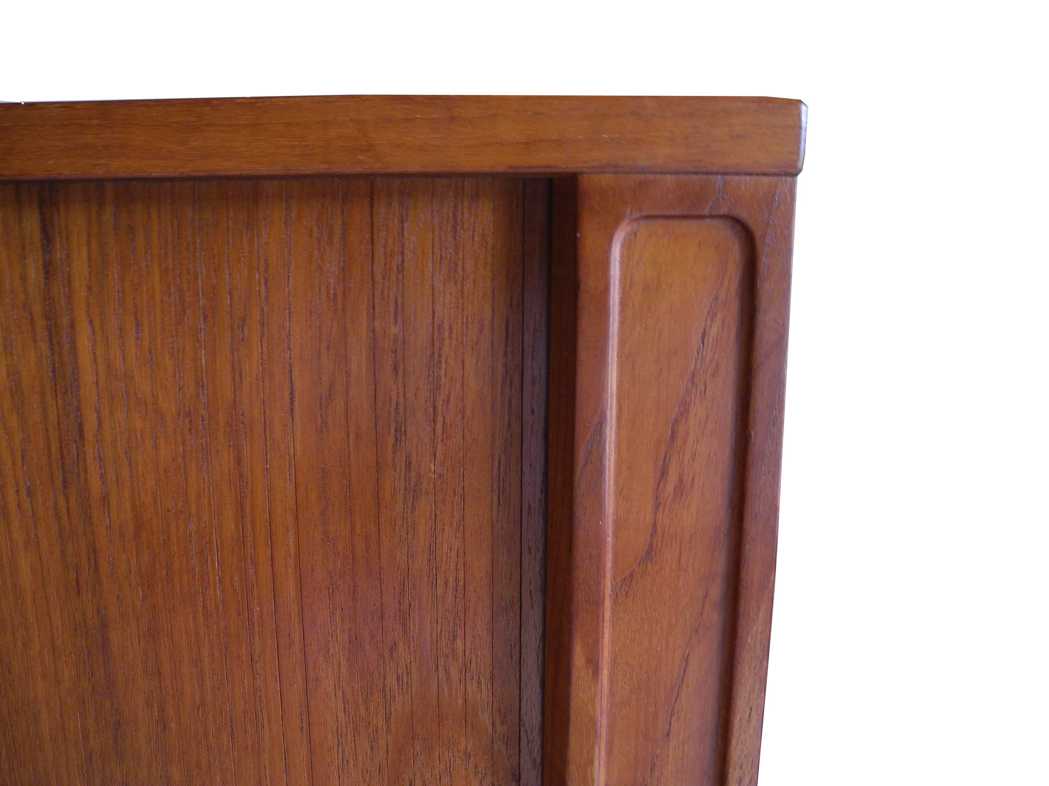 Danish Peter Løvig Nielsen Teak Sideboard, Credenza with Tambour Doors