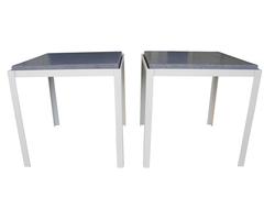 Polished Concrete and Welded Steel Night Stands, Coffee Tables, Corinne Robbins