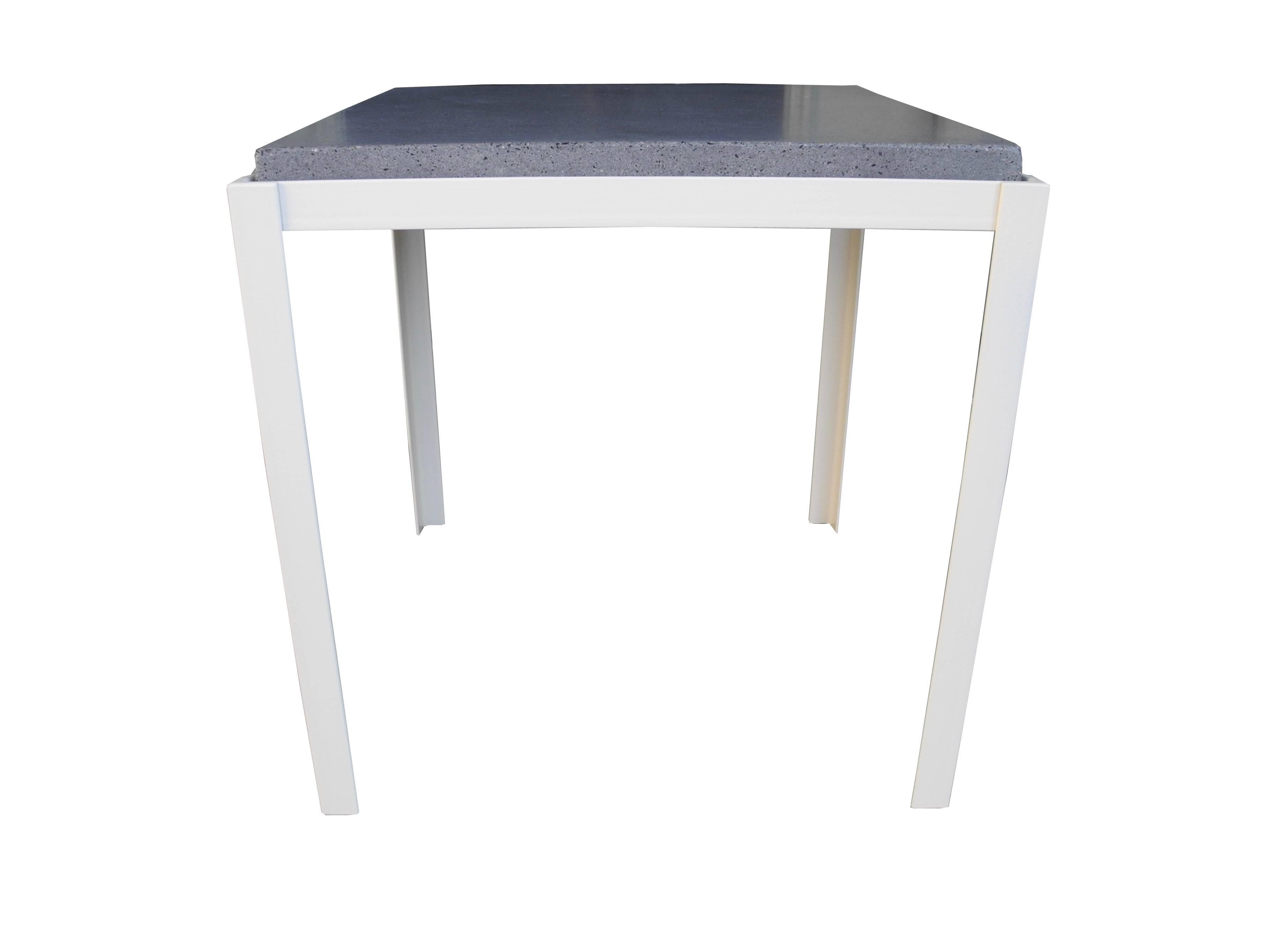 Polished Concrete and Welded Steel Night Stands, Coffee Tables, Corinne Robbins (Gegossen) im Angebot