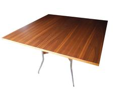 Rare Modern Walnut Square Dining Table by George Nelson for Herman Miller