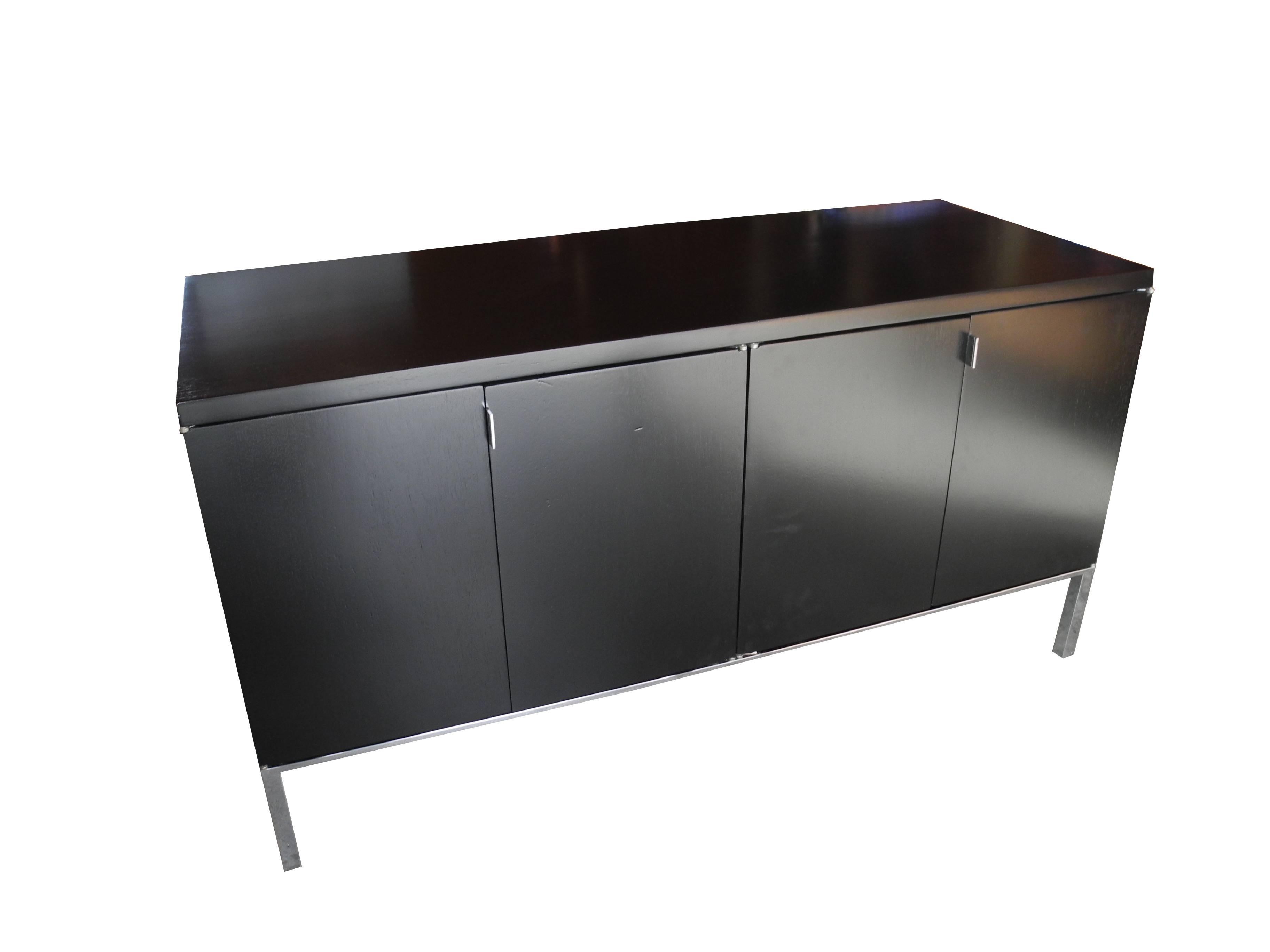 black modern credenza