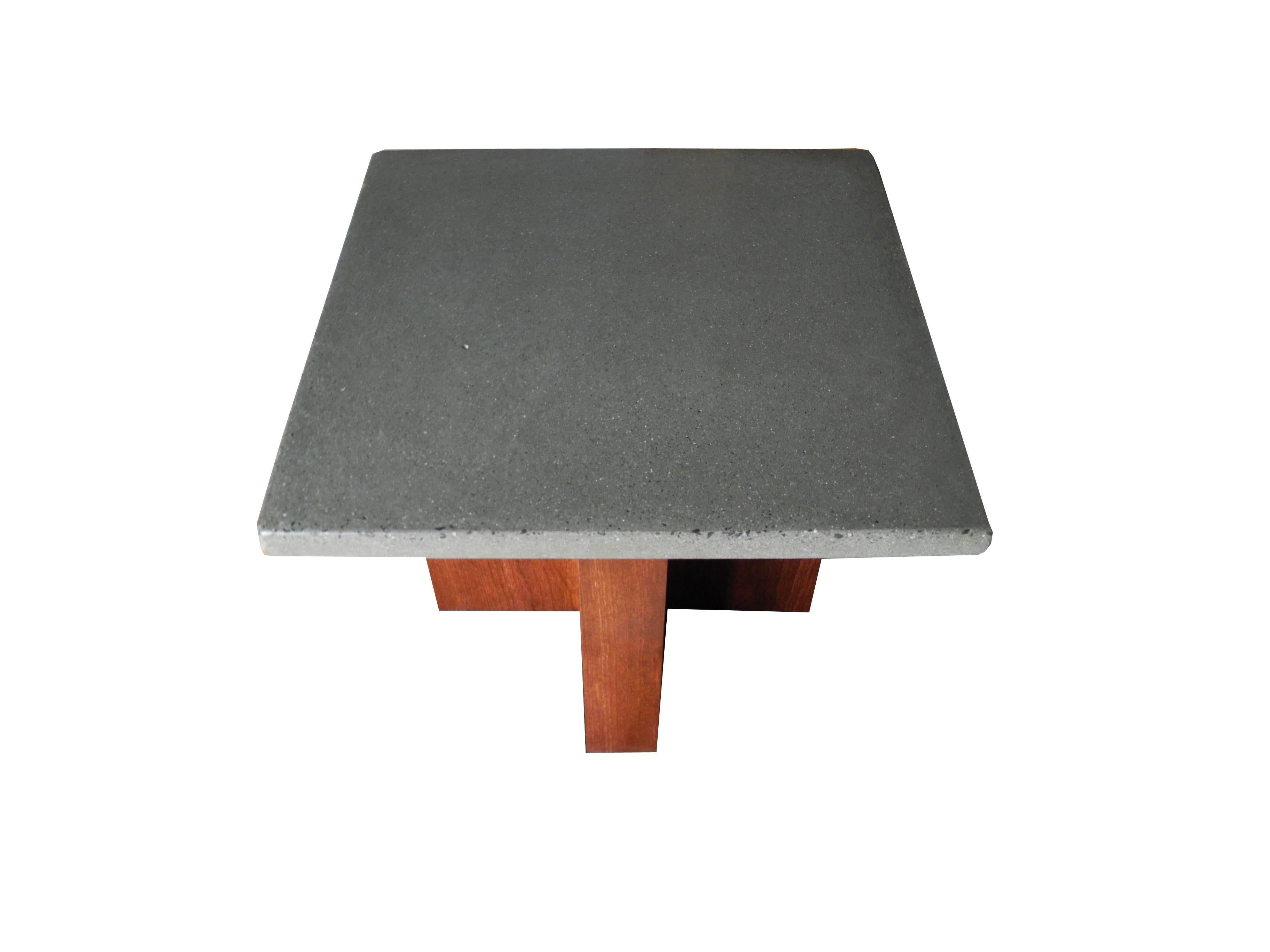 Concrete Pair of Side Tables or Nightstands Coffee Tables by CR Design For Sale
