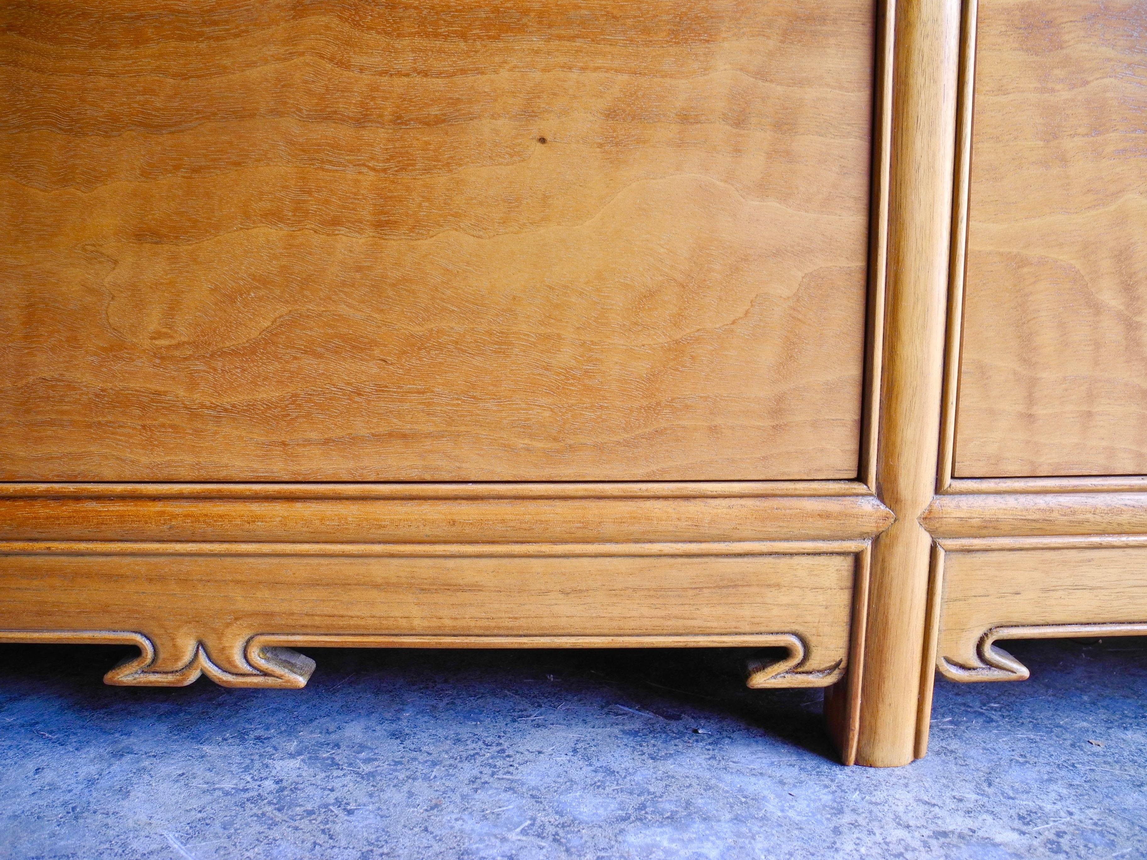 Modern Eight-Drawer Walnut Dresser with Decorative Details by Michael Taylor 1