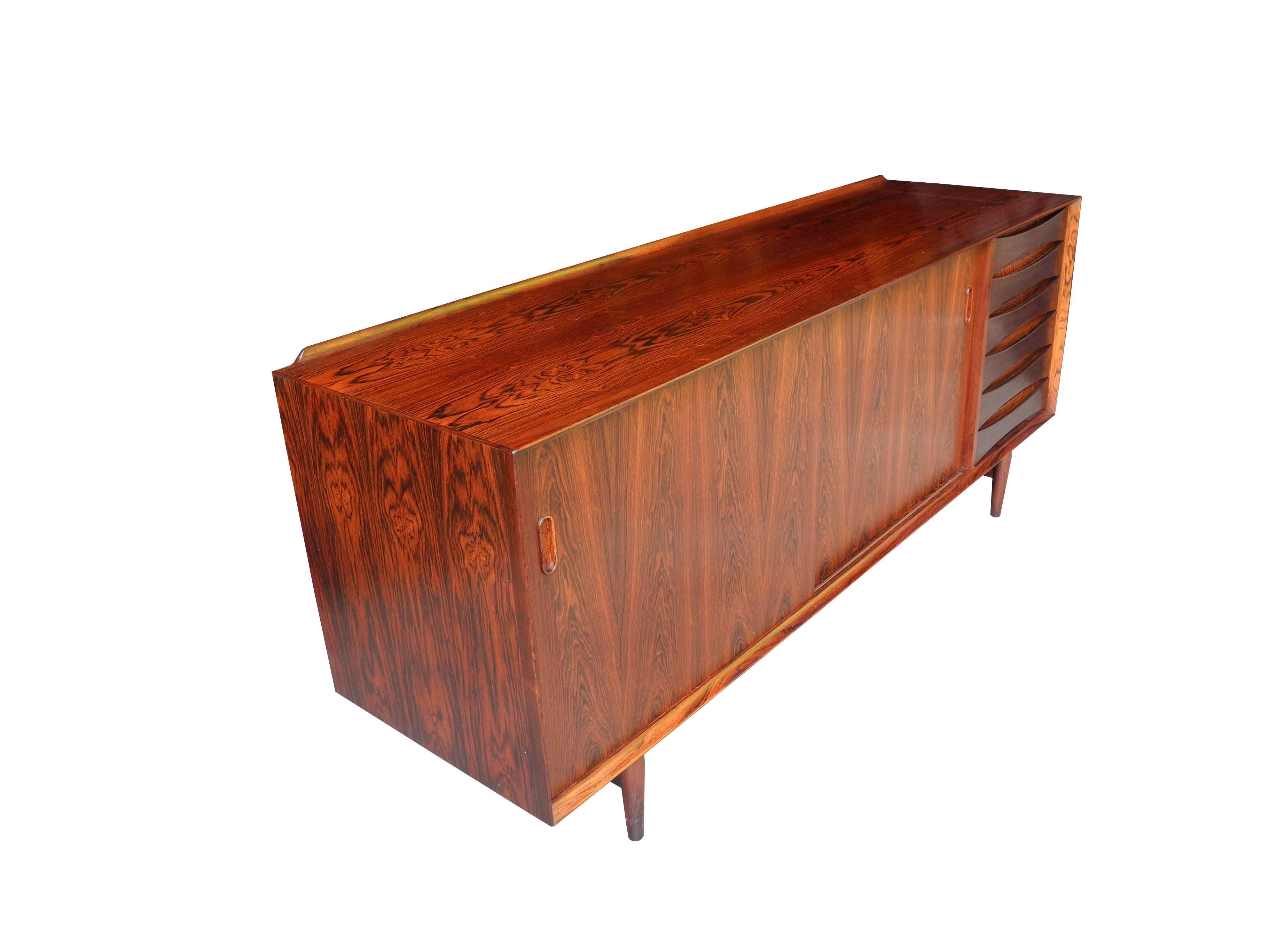 Danish Modern Rosewood Sideboard or Credenza by Arne Vodder 1