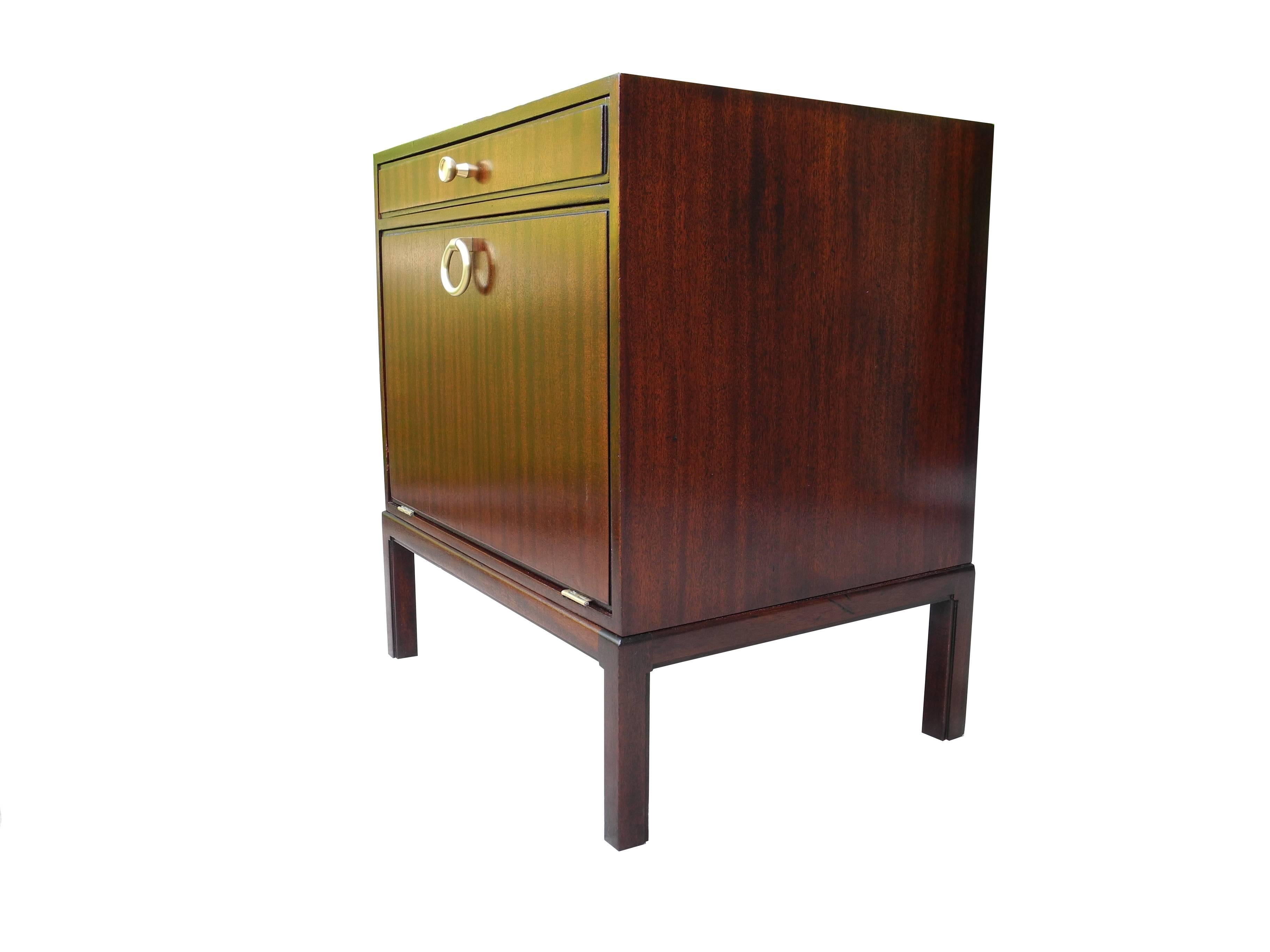 20th Century Single Mahogany Modern Nightstand by Tommi Parzinger for Charak Modern For Sale