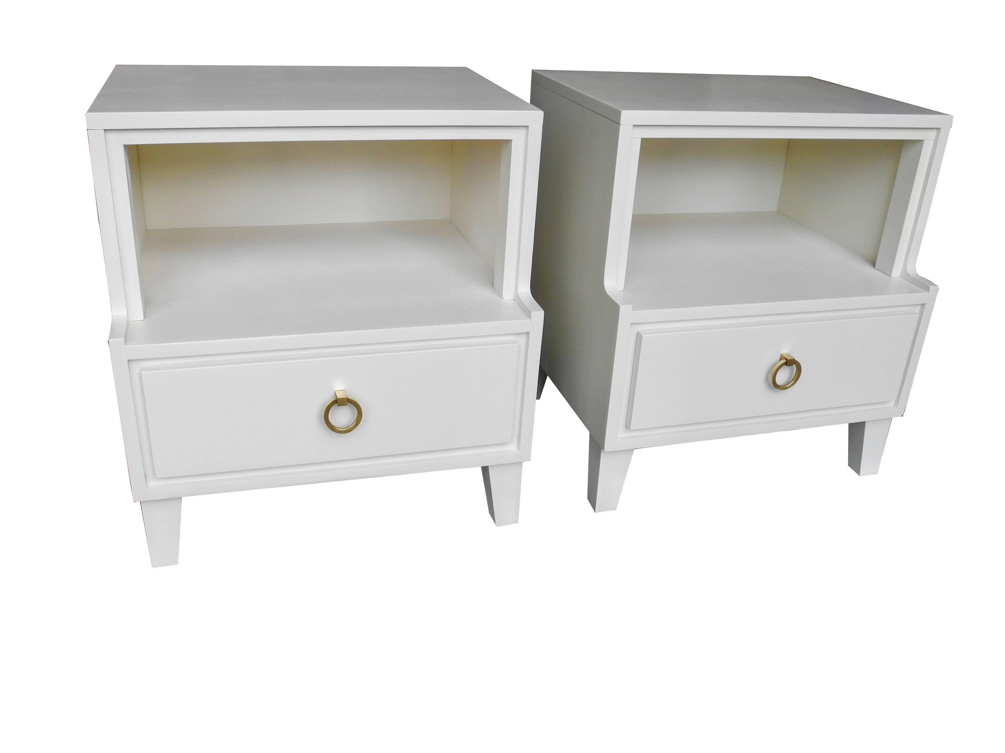 modern nightstands white