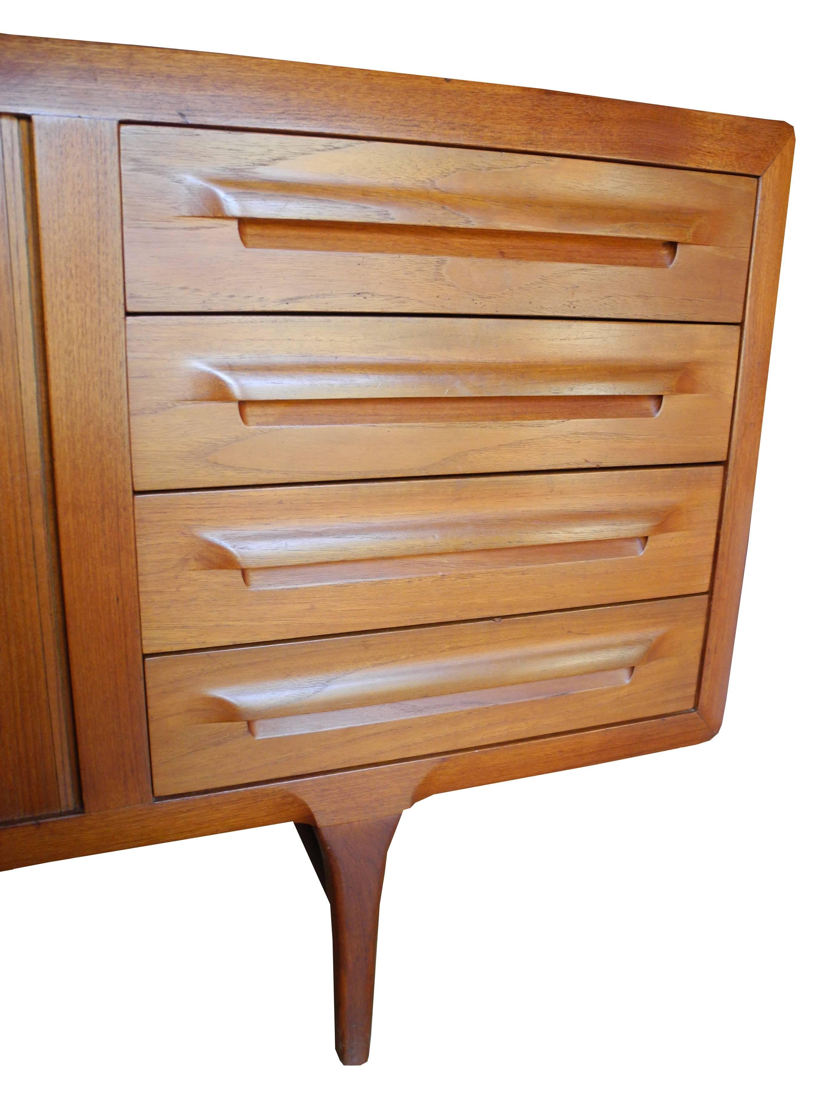 20th Century Danish Modern Teak Credenza or Sideboard by Ib Kofod-Larsen for Faarup For Sale