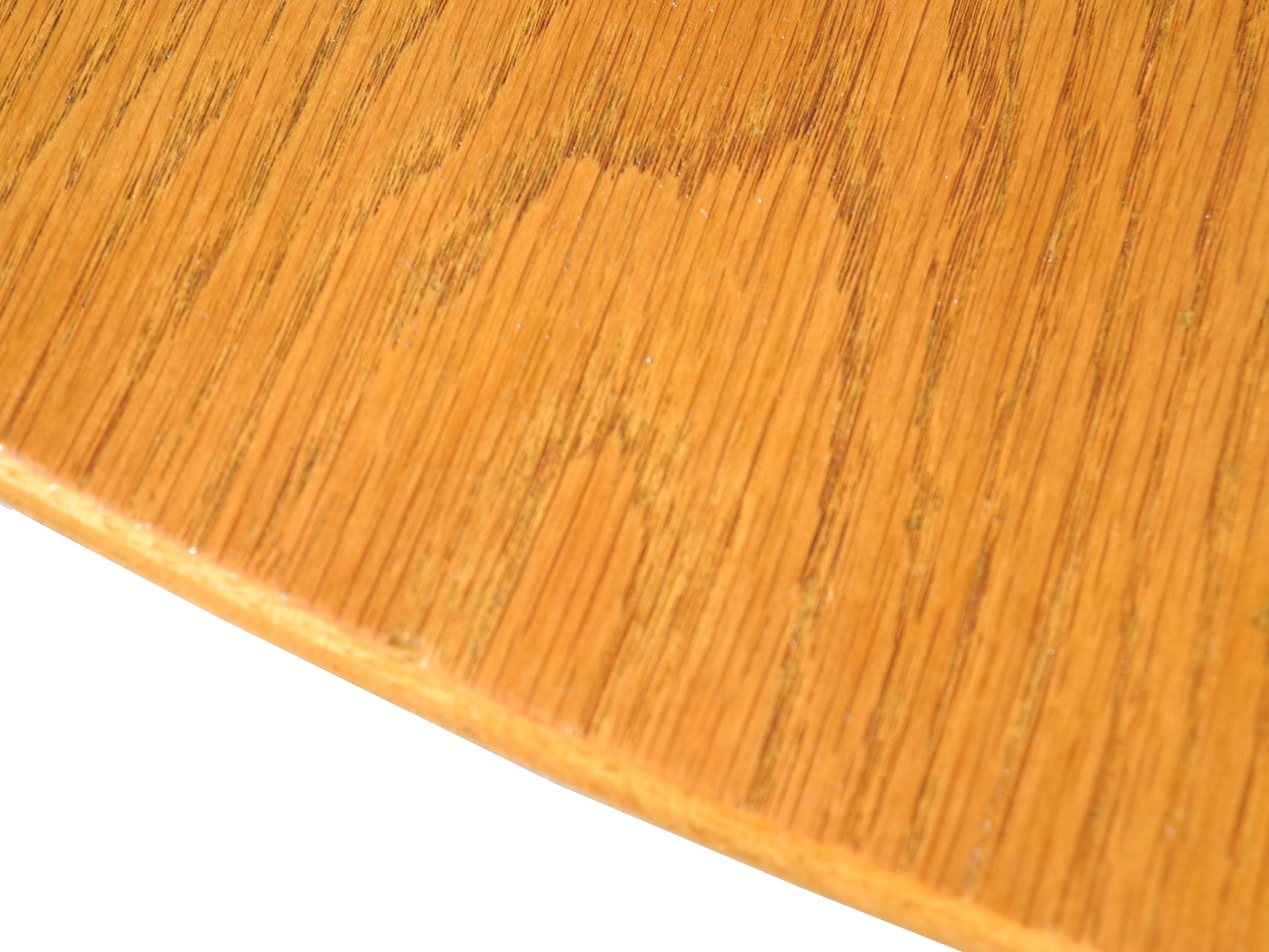 Danish Modern Oak Top Round Table by Arne Jacobsen For Sale 2
