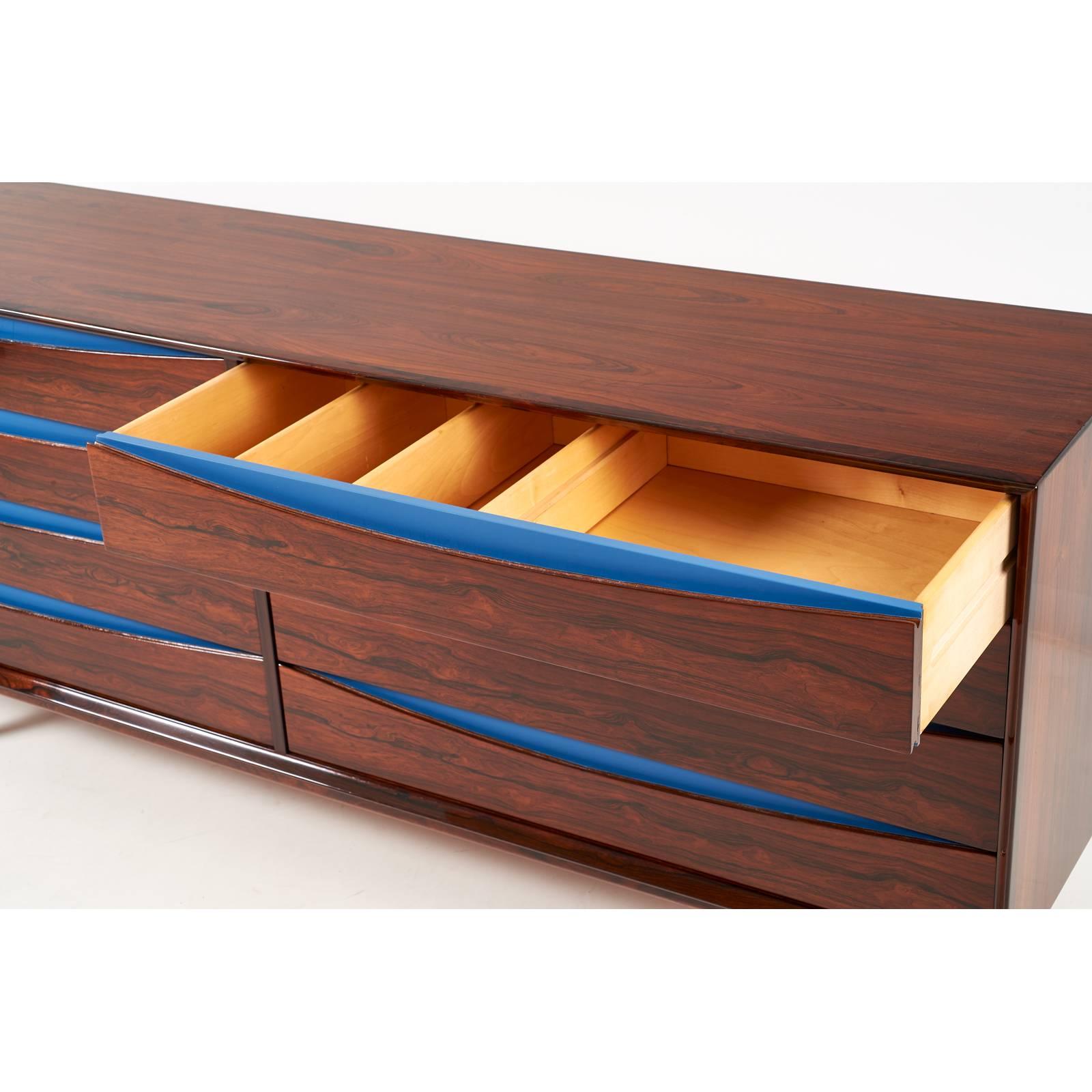 Oiled Triennale Rosewood Eight Drawer Double Chest by Arne Vodder for Sibast For Sale
