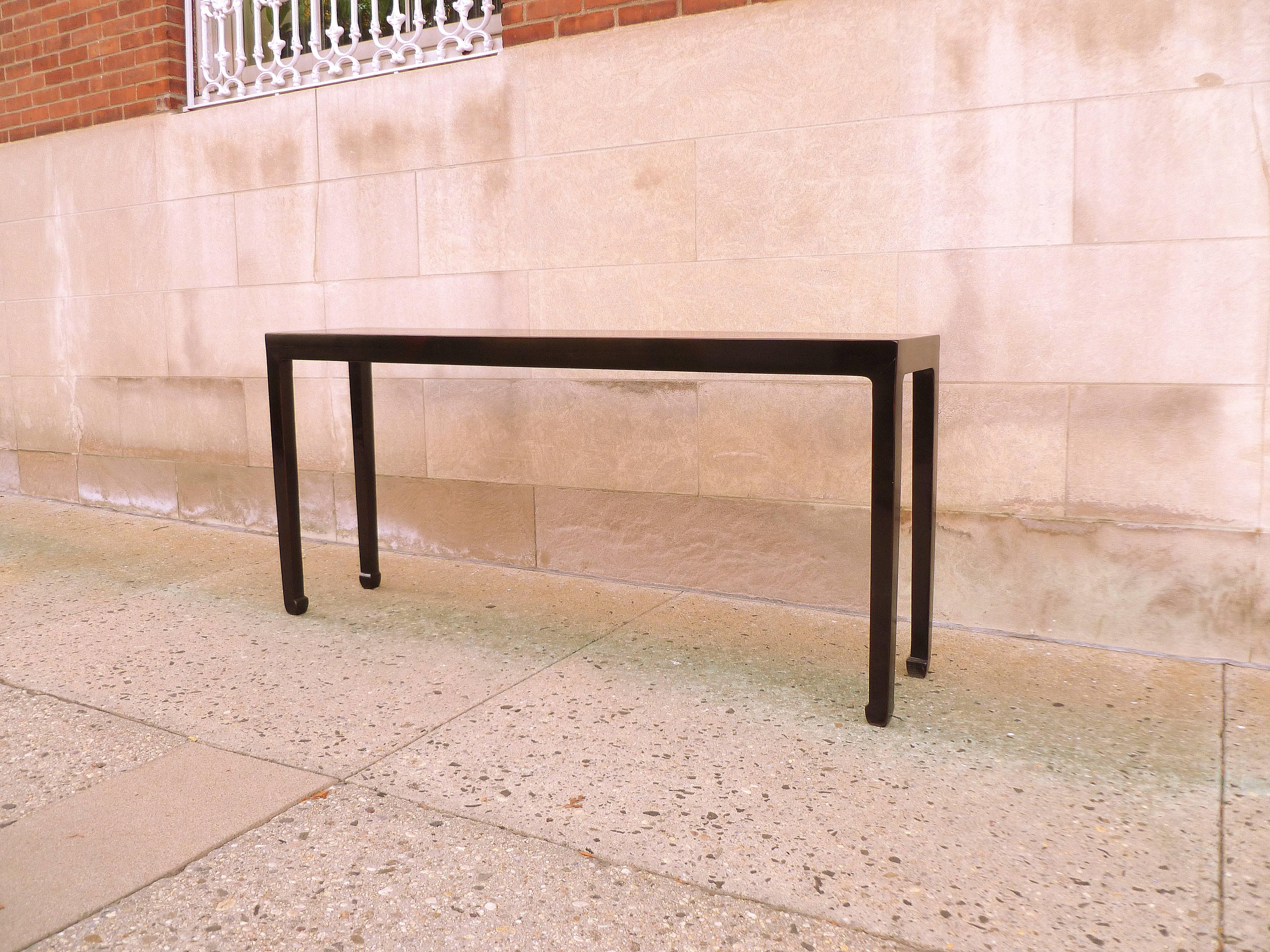 Fine Black Lacquer Console Table 2