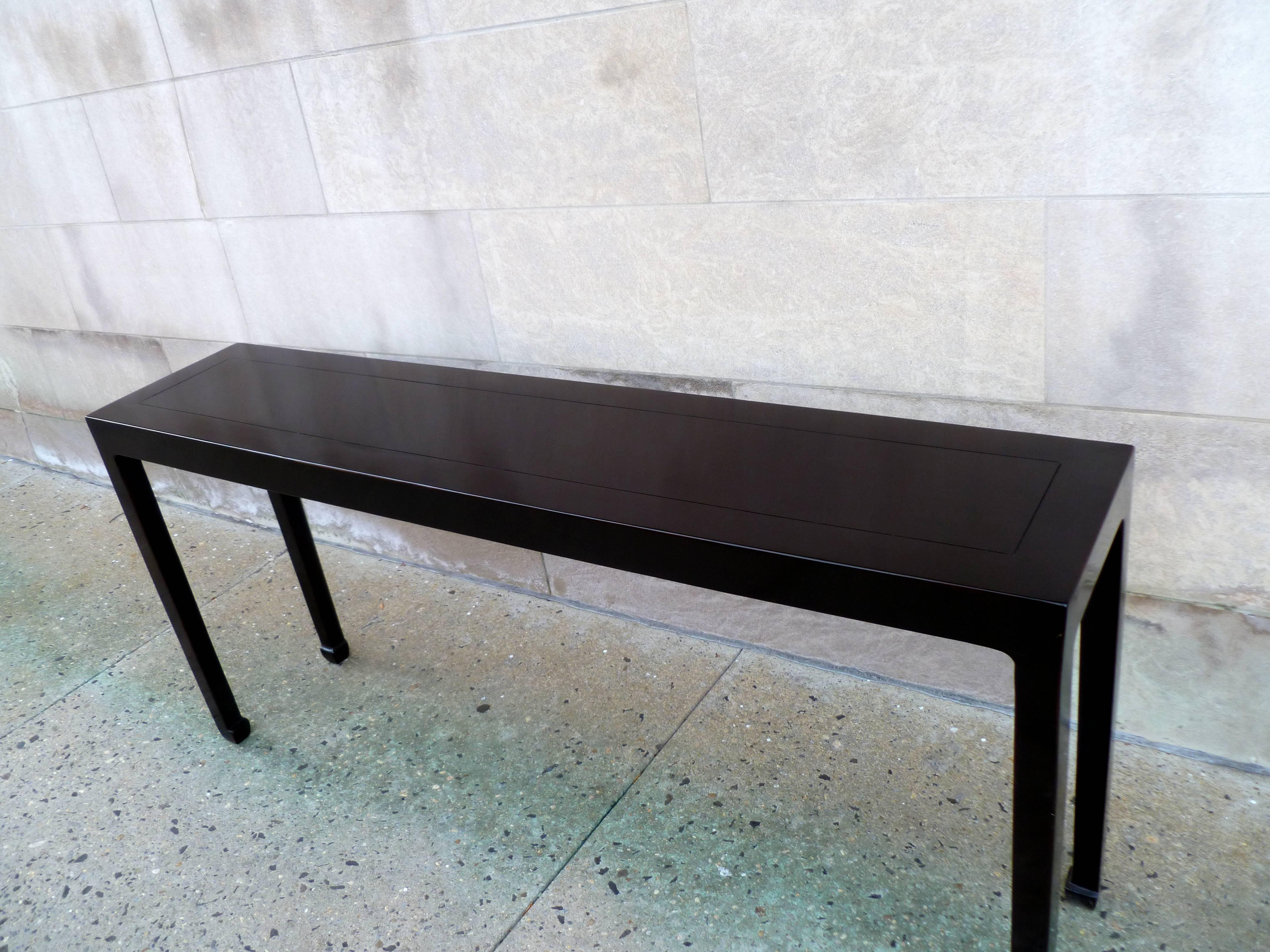 Fine Black Lacquer Console Table 3