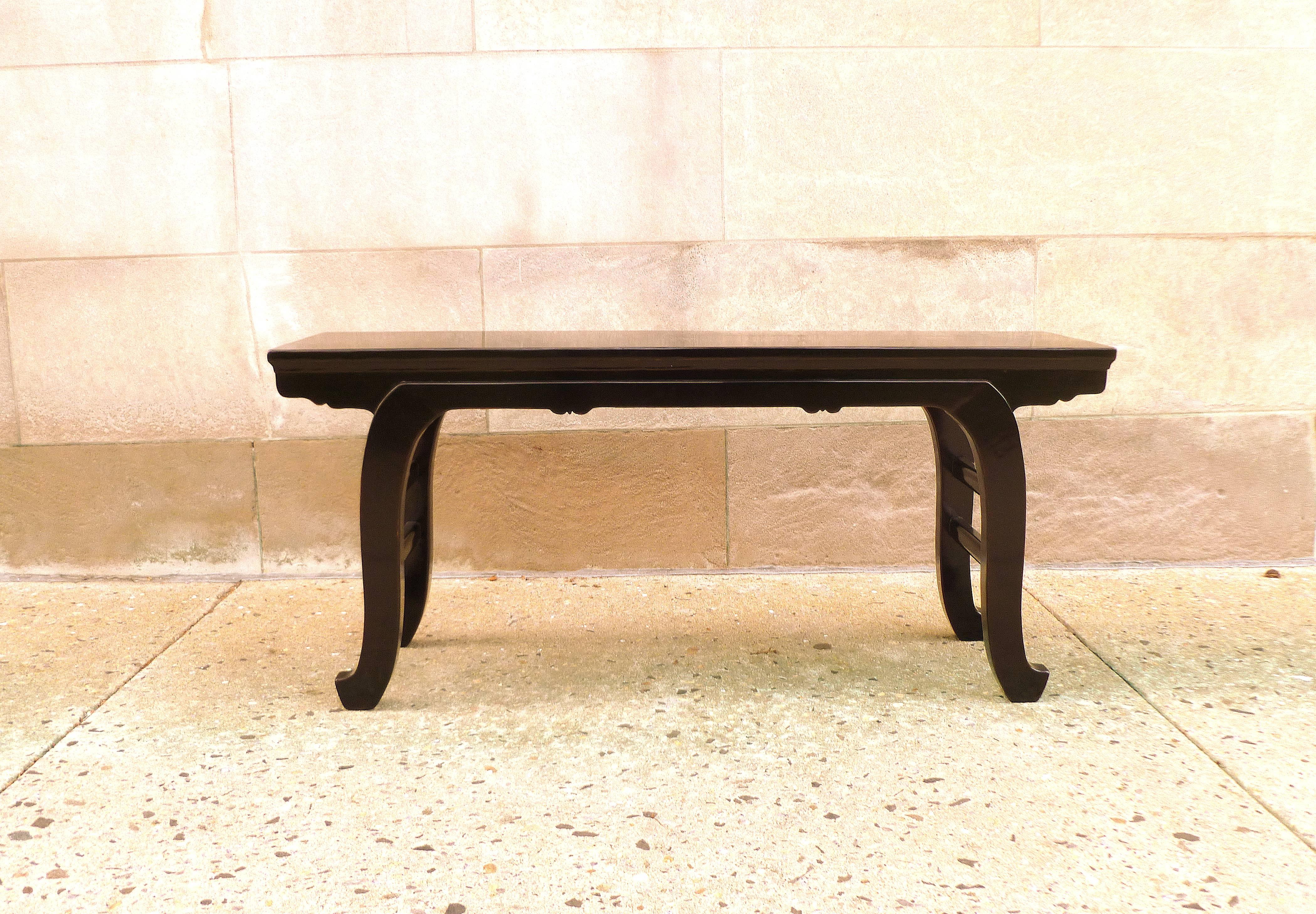 Ming Fine Black Lacquer Bench