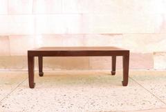 Elegant Rectangular Low Table with Cane Top