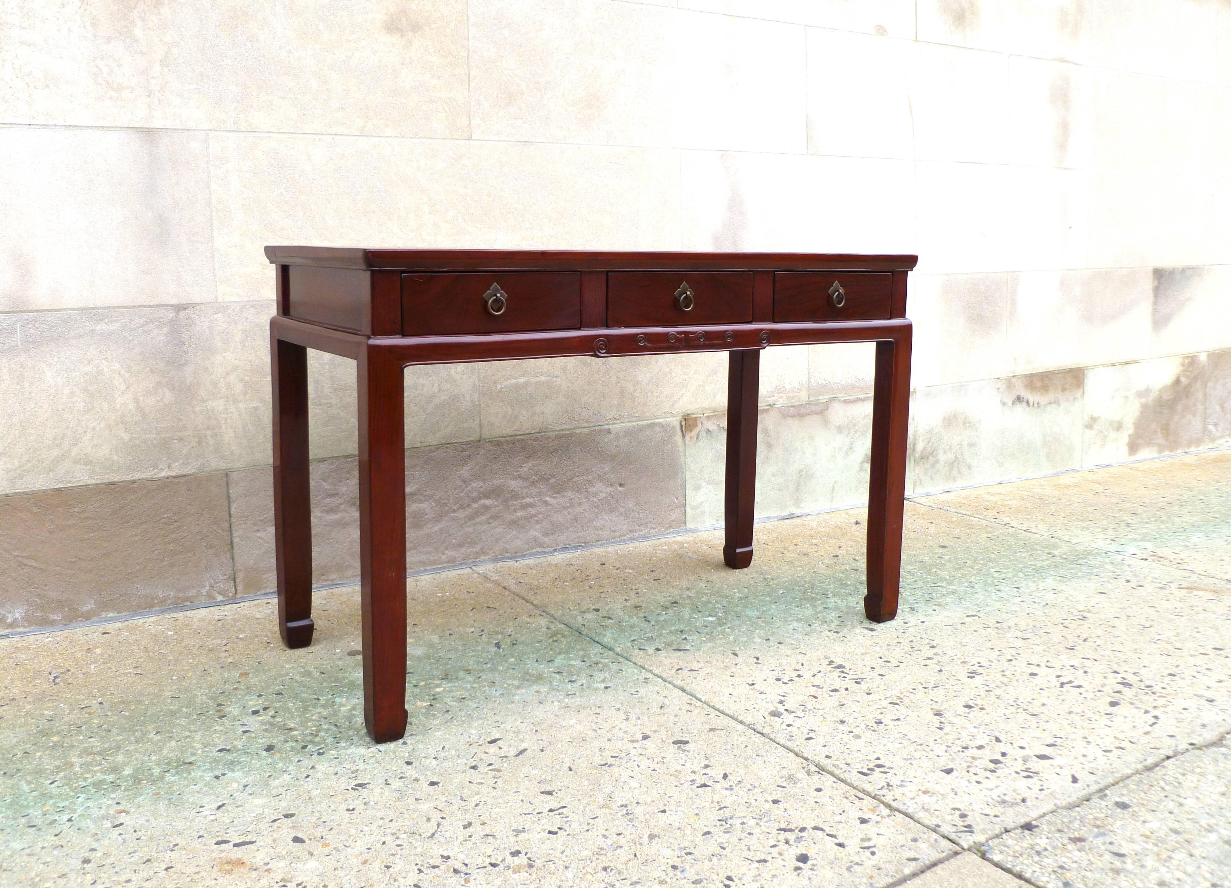 Fine Jumu Console Table or Desk with Drawers In Excellent Condition In Greenwich, CT