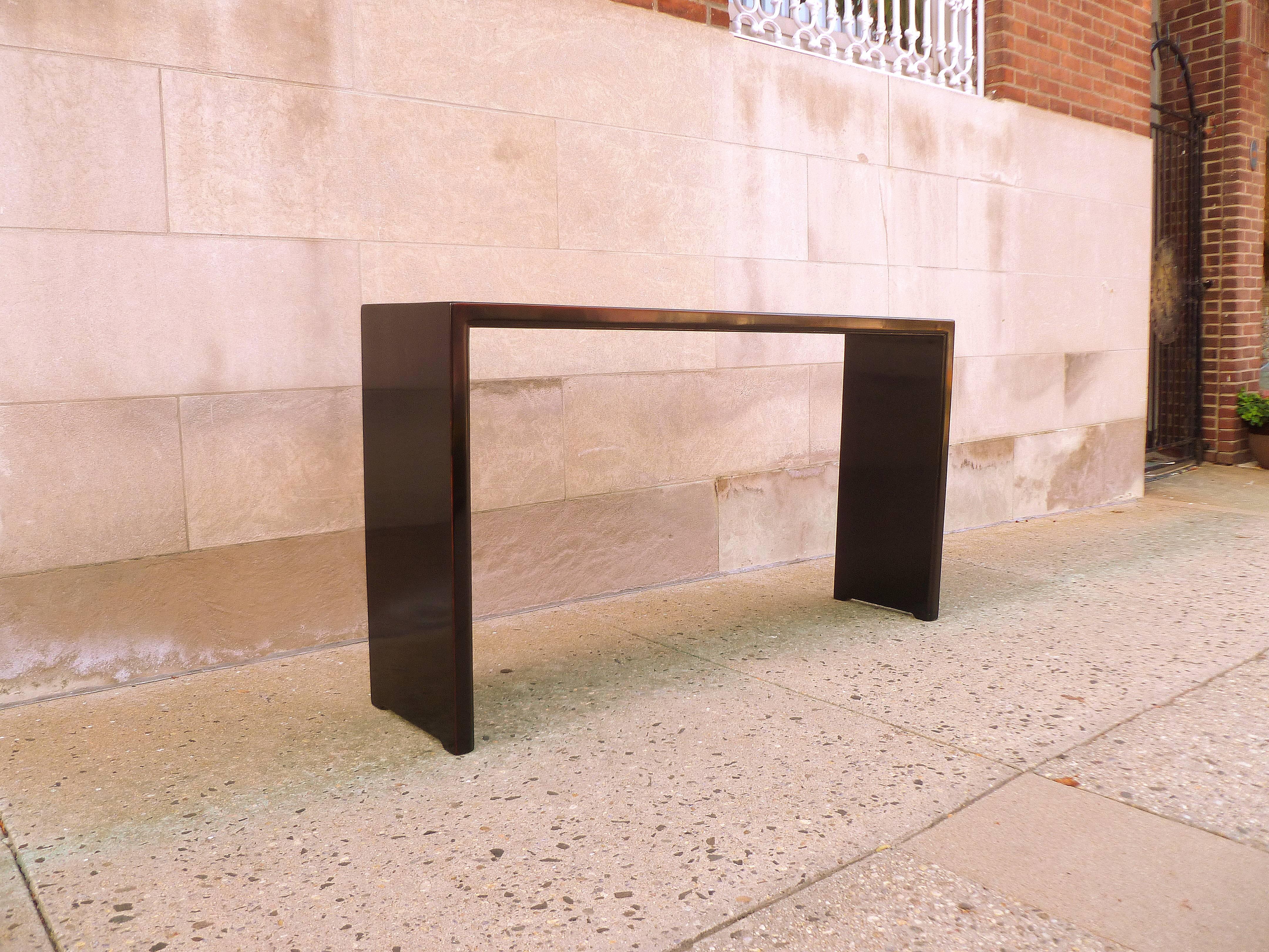 Chinese Fine Black Lacquer Console Table