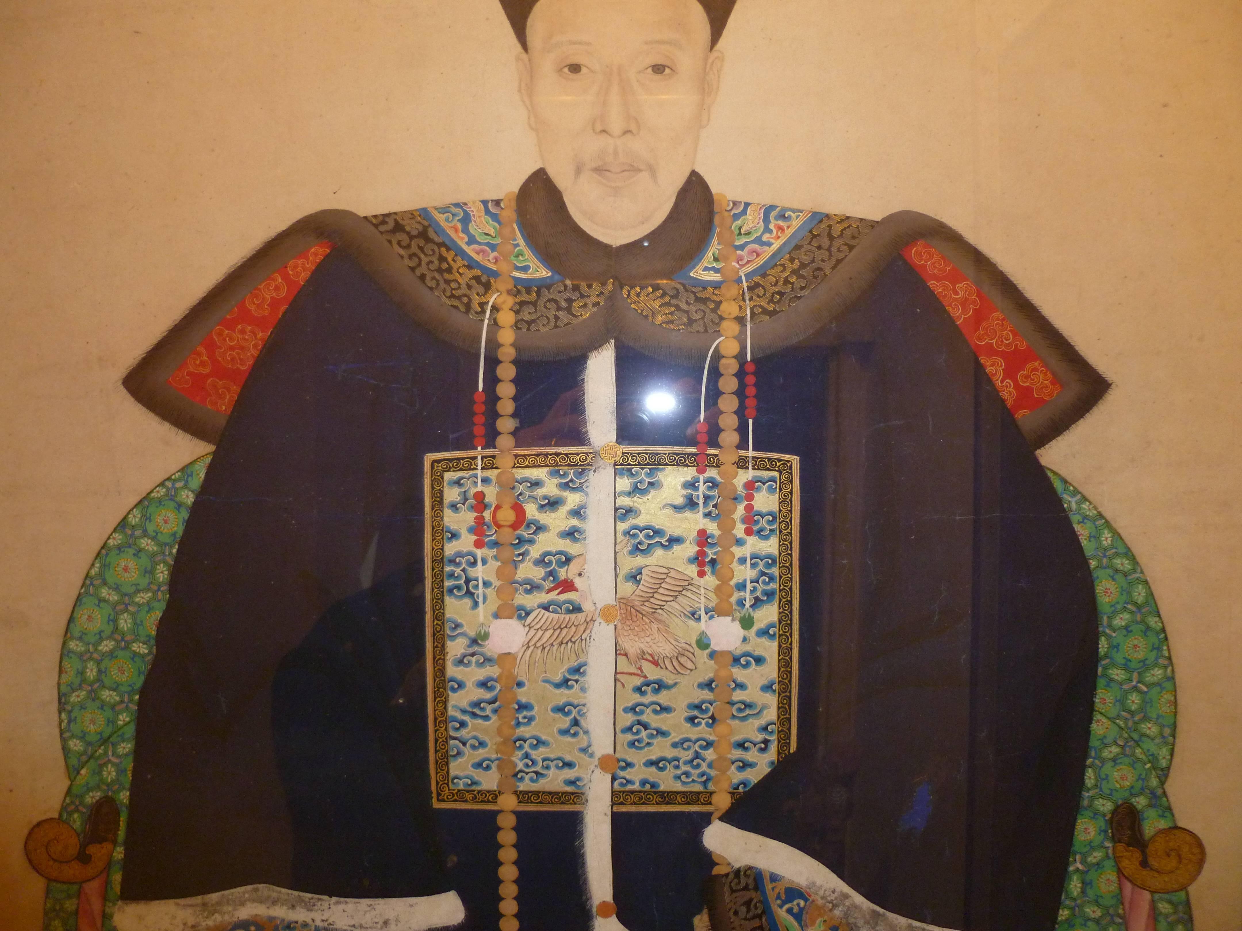 Schönes Porträt eines kaiserlichen Zivilbeamten (Chinesisch) im Angebot