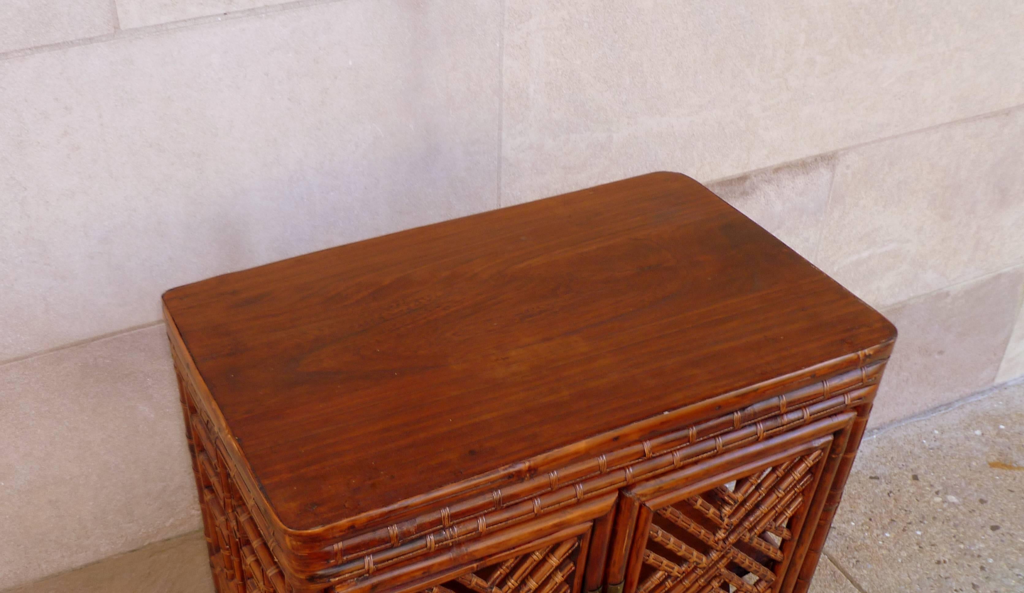 Bamboo Chest with Lattice Fret Work 2