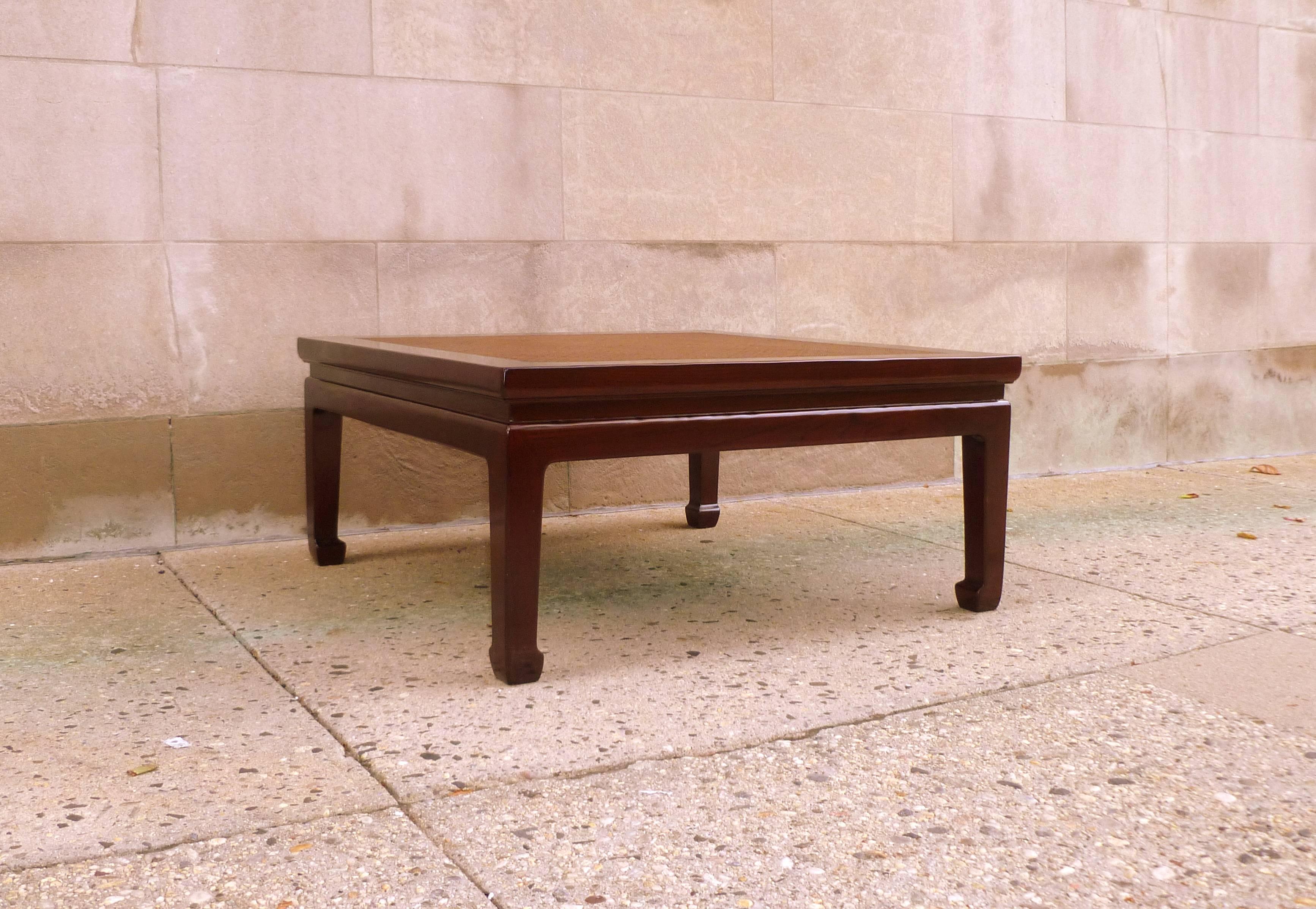 20th Century Fine Jumu Wood Low Table with Canned Top