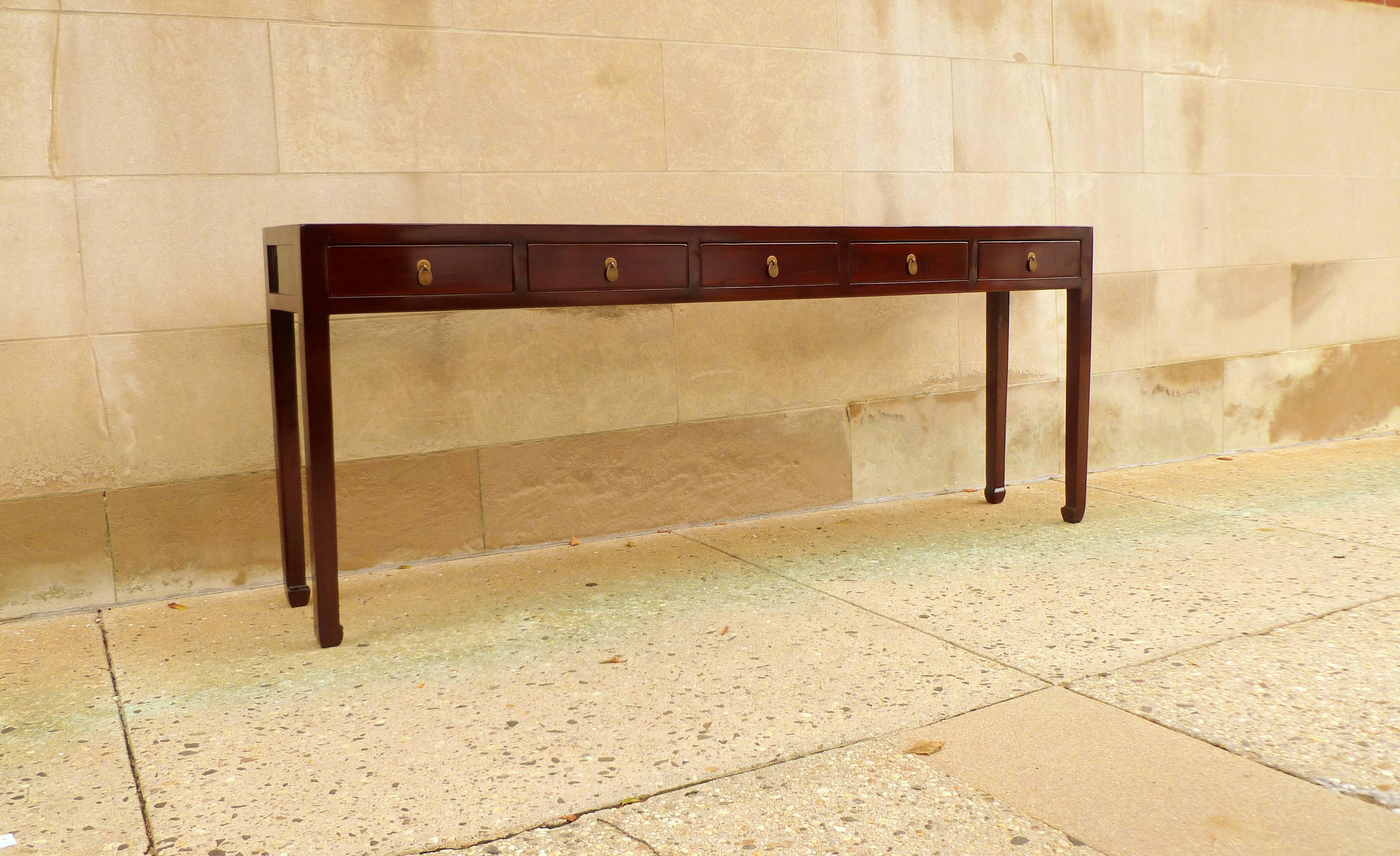 Polished Fine and Elegant Ju Mu Wood Console Tablele Table