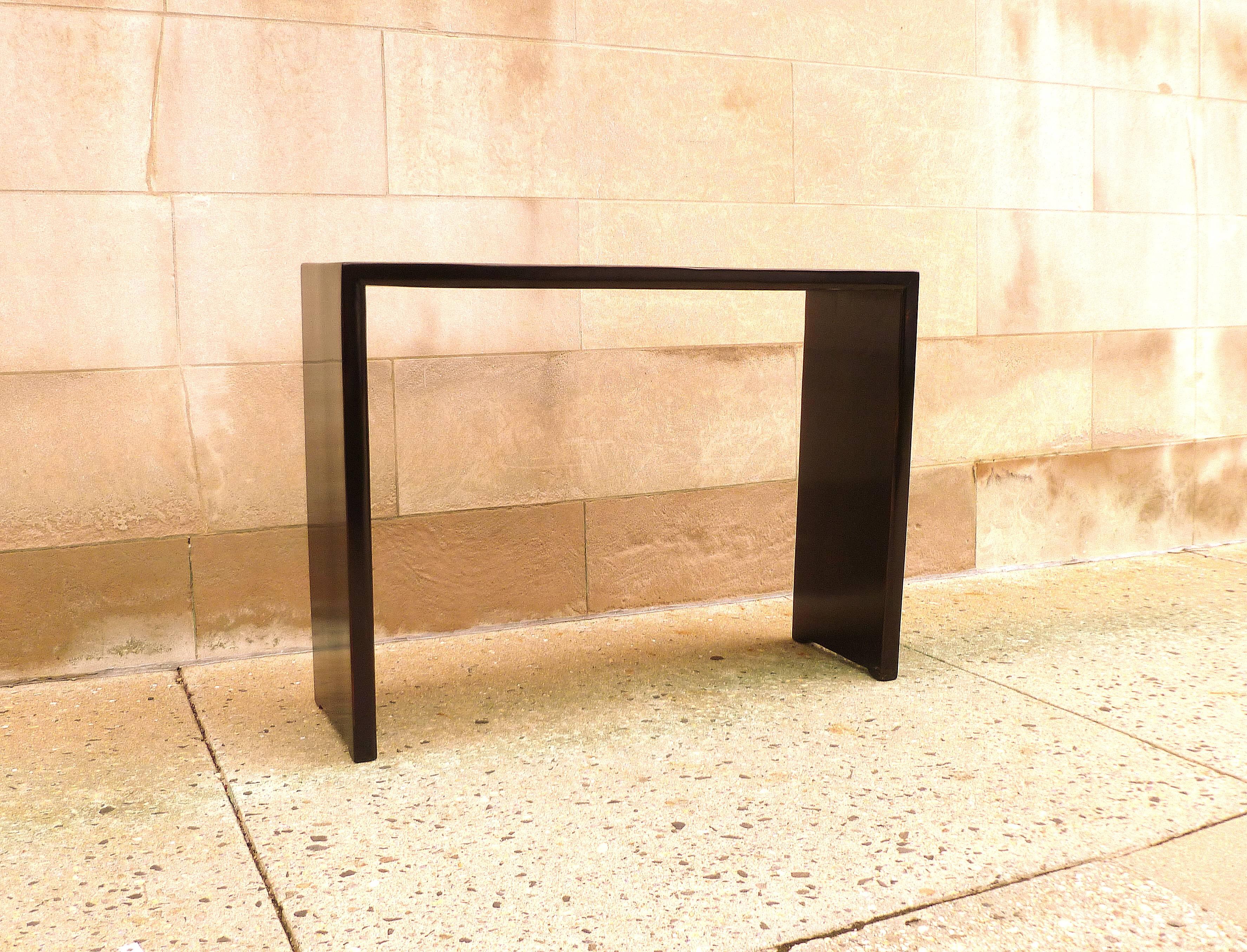 Mid-20th Century Black Lacquer Console Table