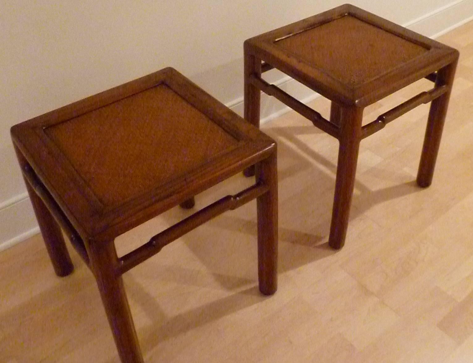 Early 20th Century Pair of Fine Jumu End Tables