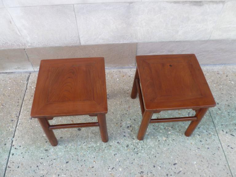 Early 20th Century Pair of Jumu End Tables For Sale