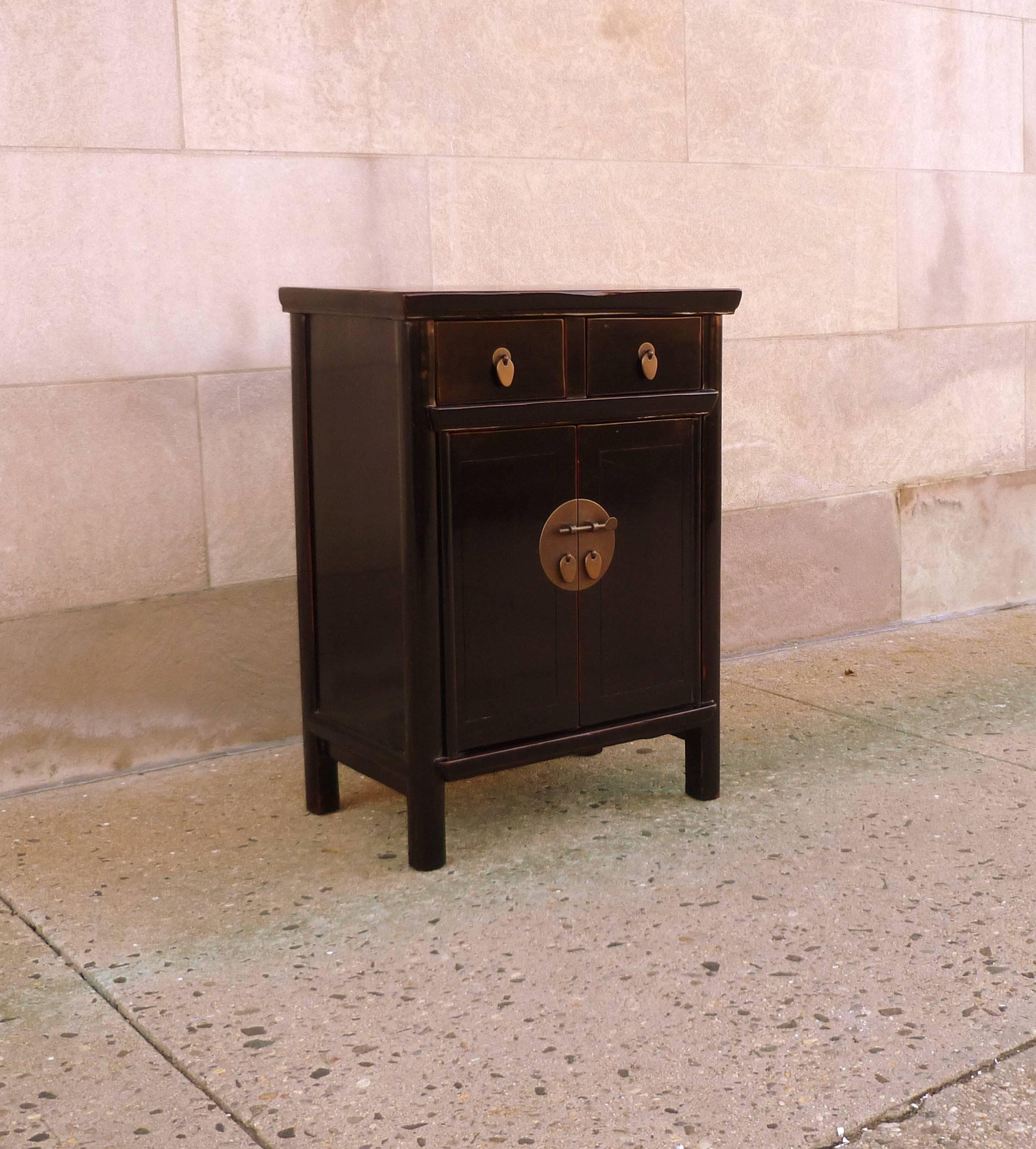 Polished Fine Black Lacquer Chest