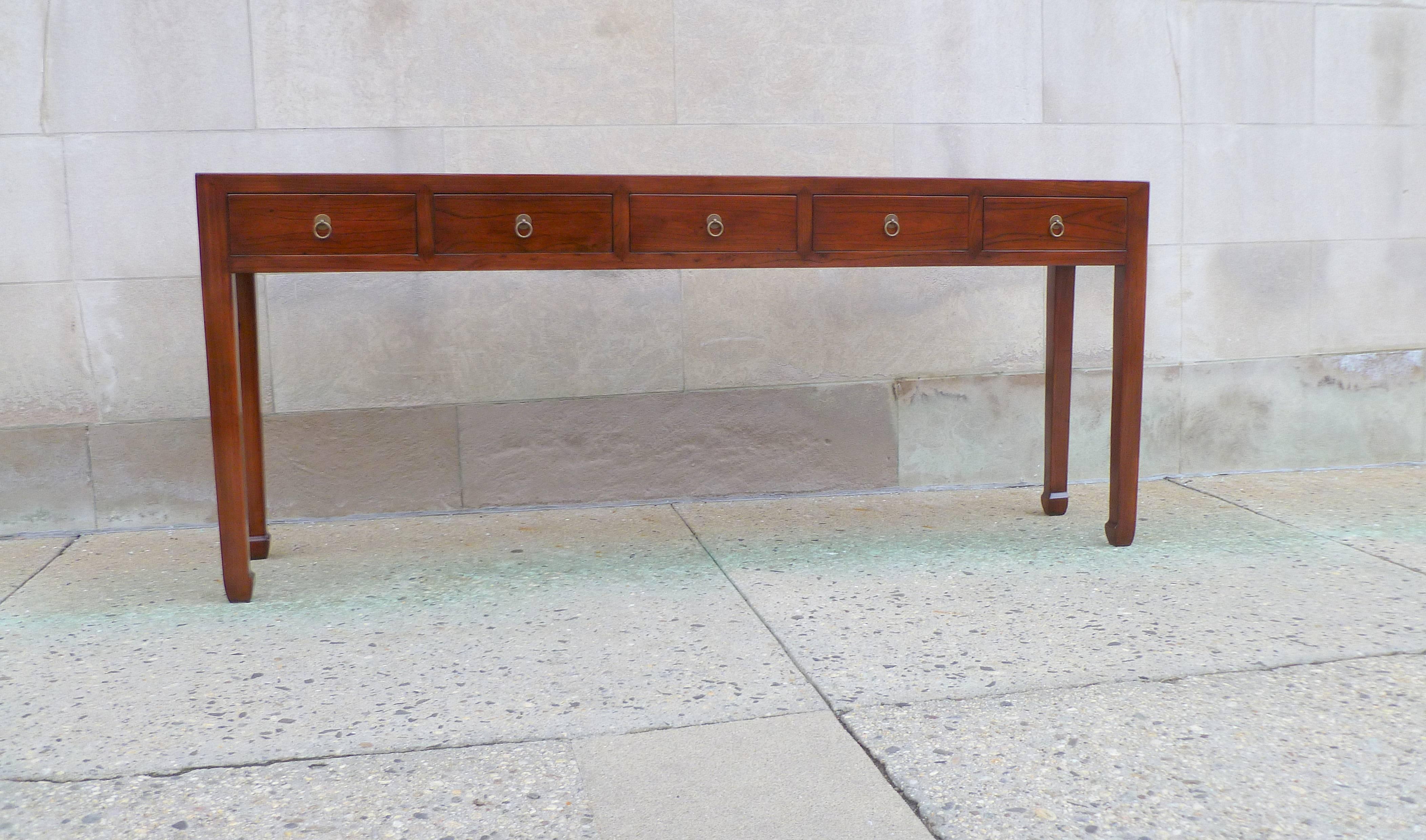 Chinese Fine Jumu Console Table with Drawers