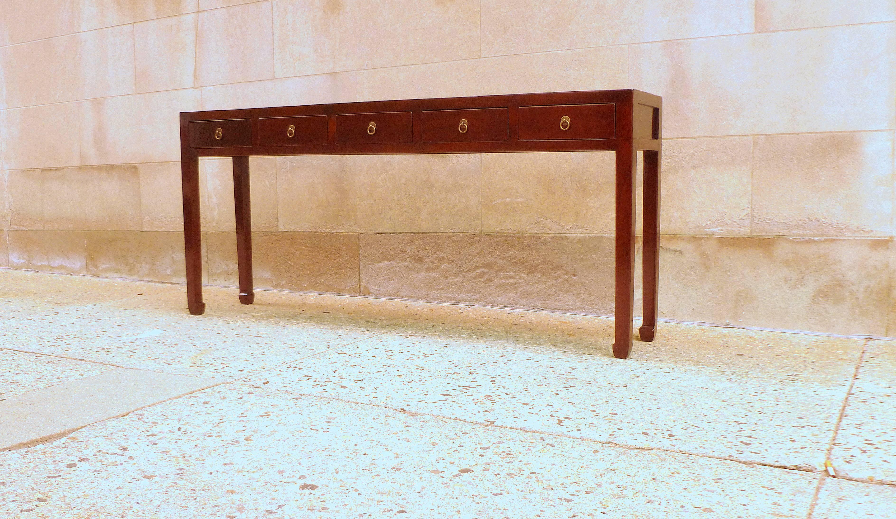 Chinese Fine Jumu Console Table with Drawers