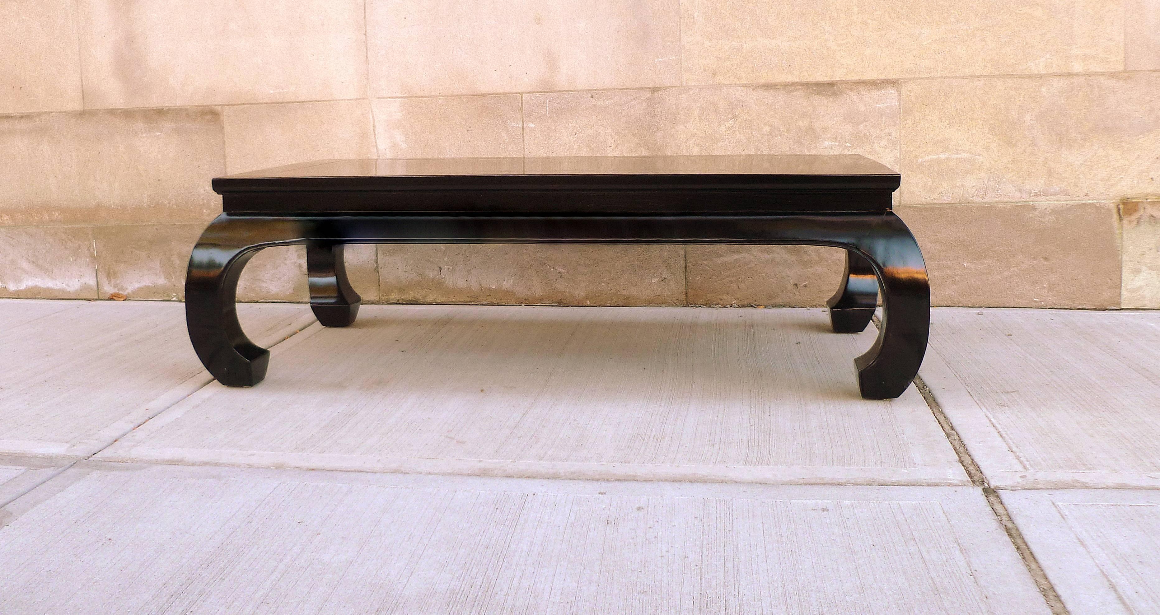 Ming Fine Black Lacquer Low Table