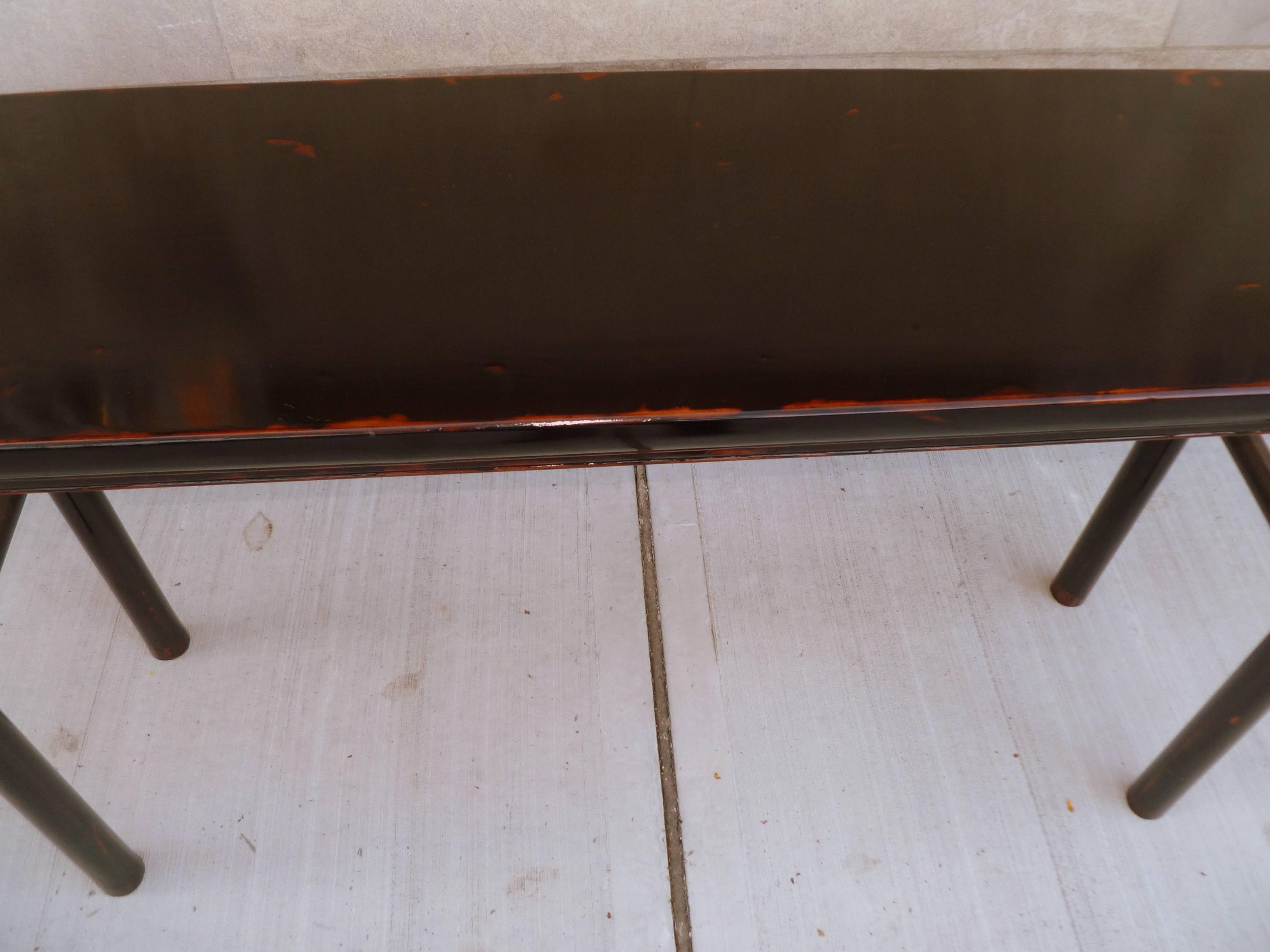 Black Lacquer Console Table or Altar Table 2