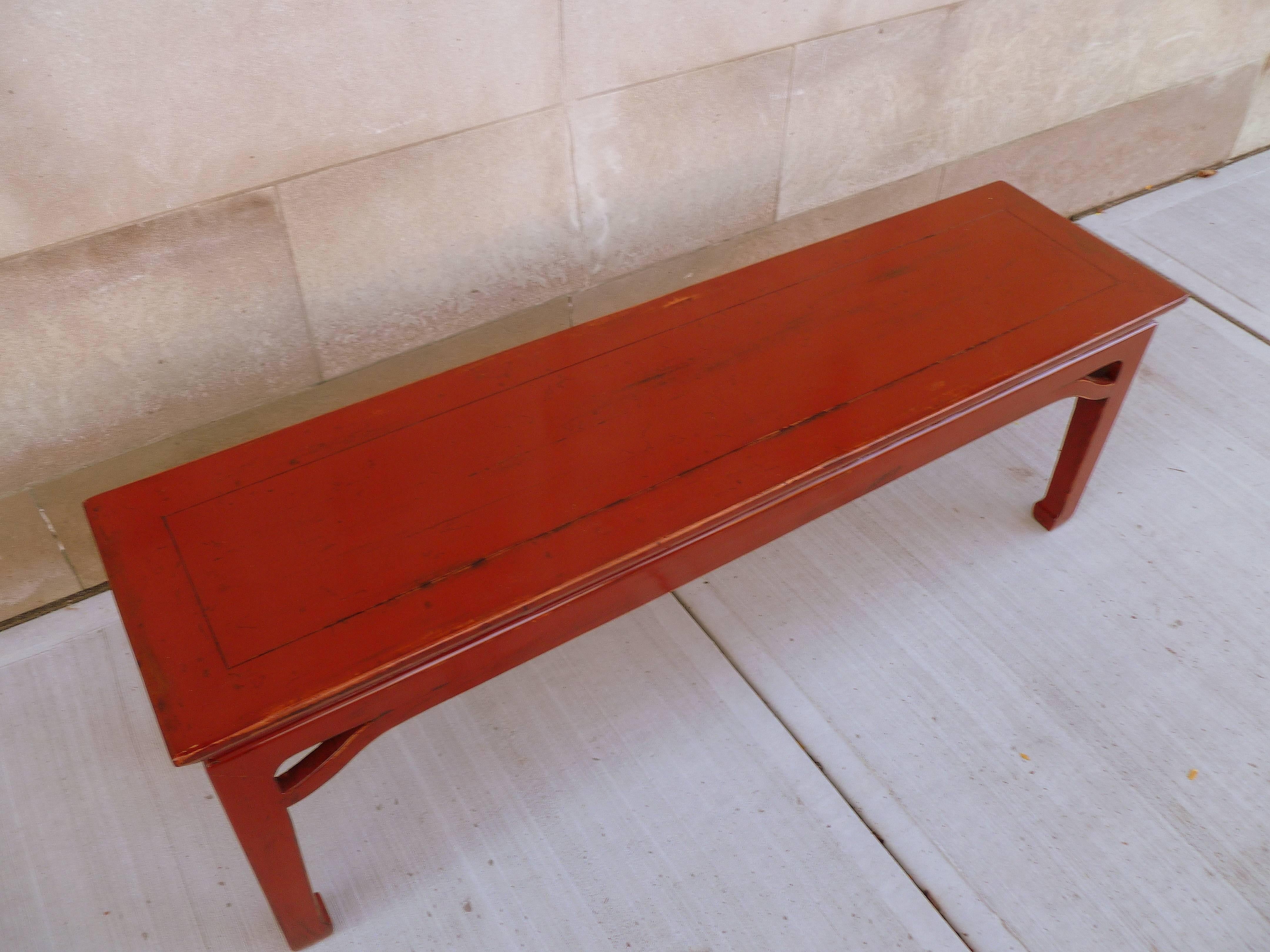 Red Lacquer Bench 1
