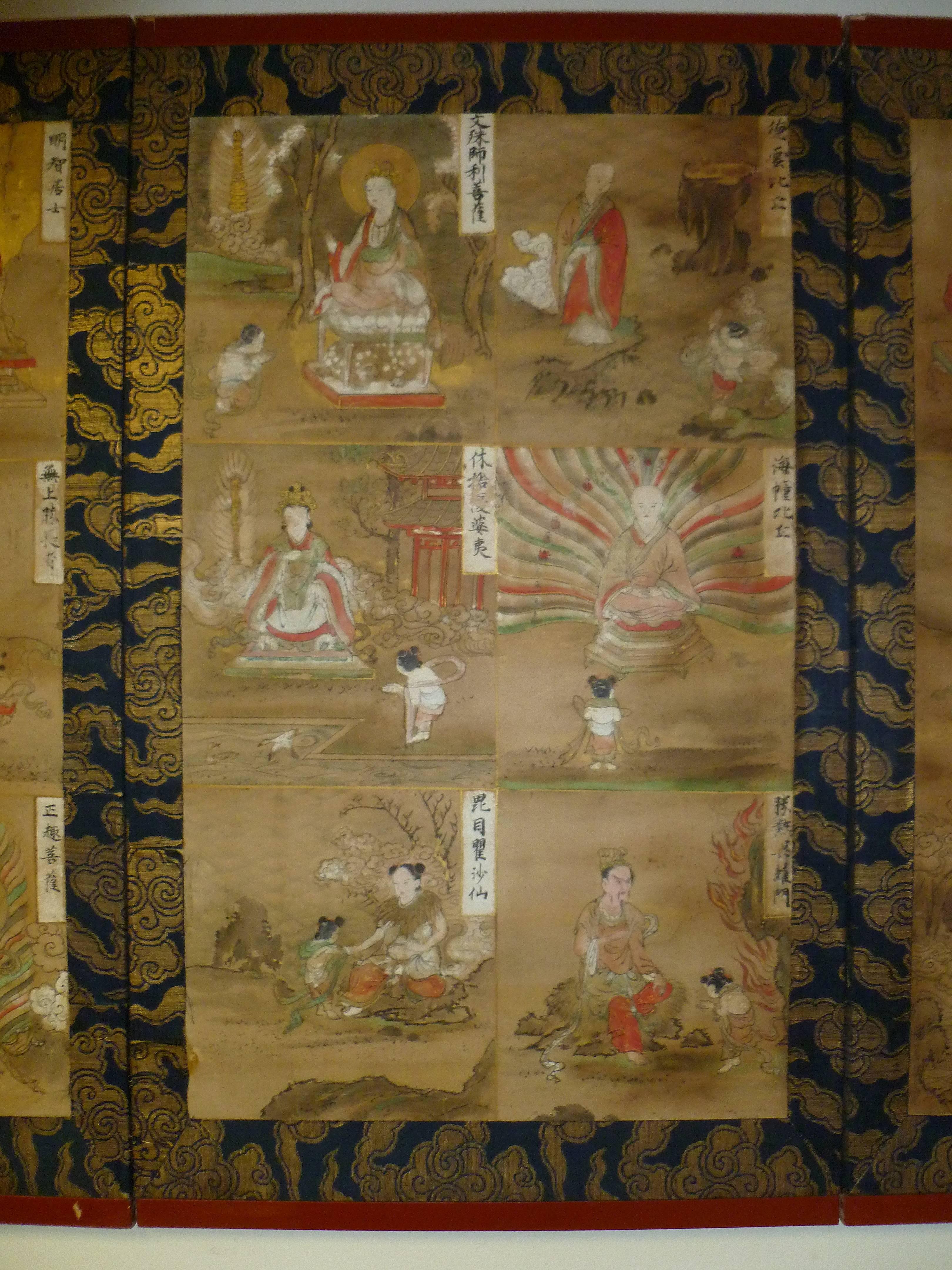 Japanese Buddhist Teaching Painting In Good Condition For Sale In Greenwich, CT
