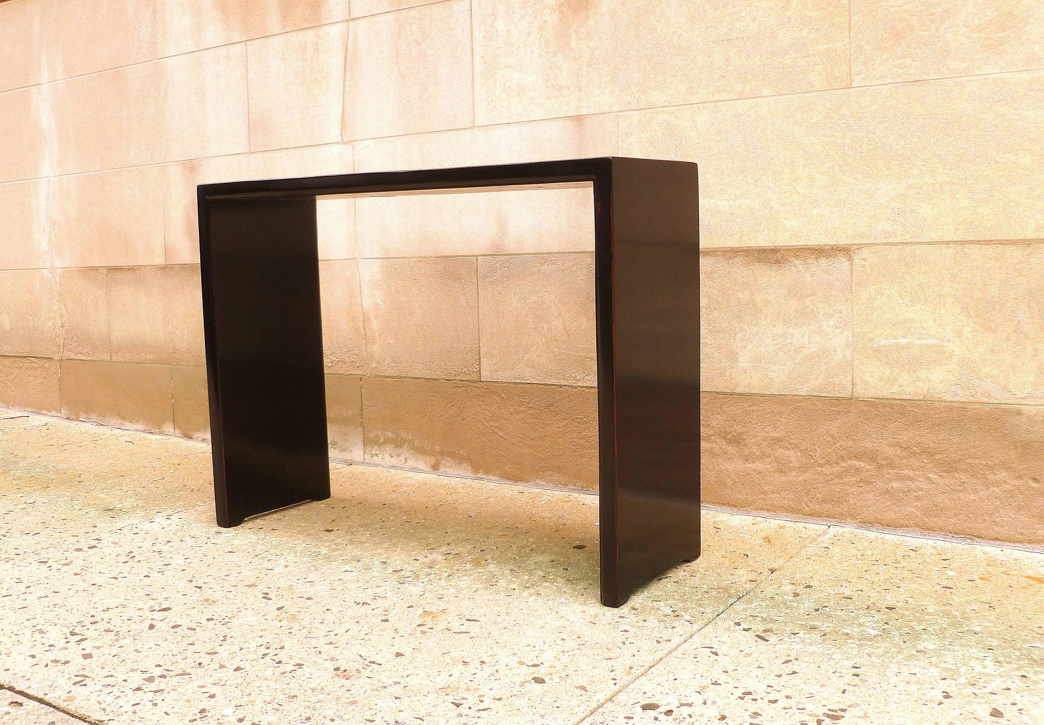 Chinese Fine Black Lacquer Console Table