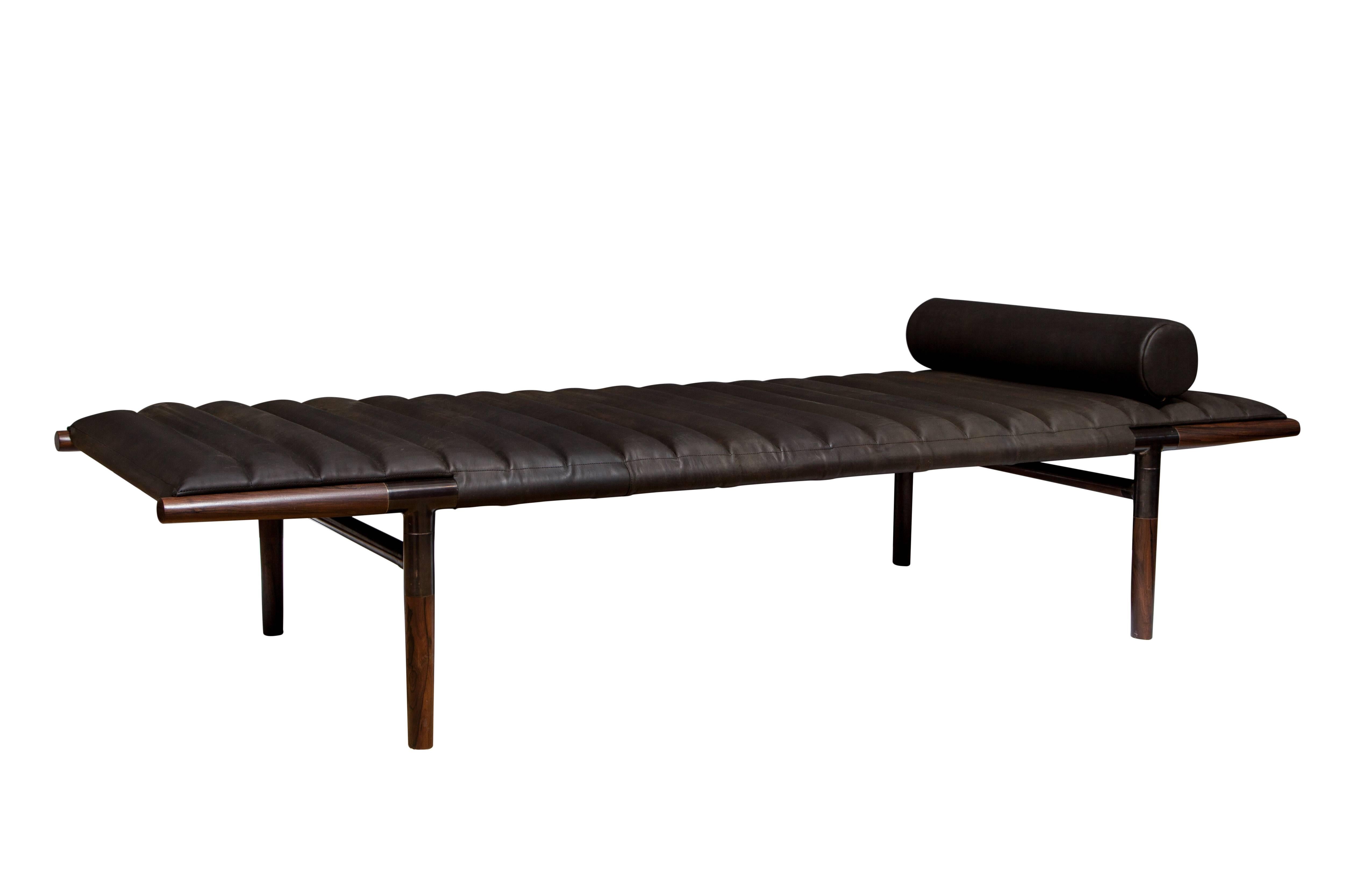 American Craftsman Erickson Aesthetics  Rosewood Daybed in Horween Leather