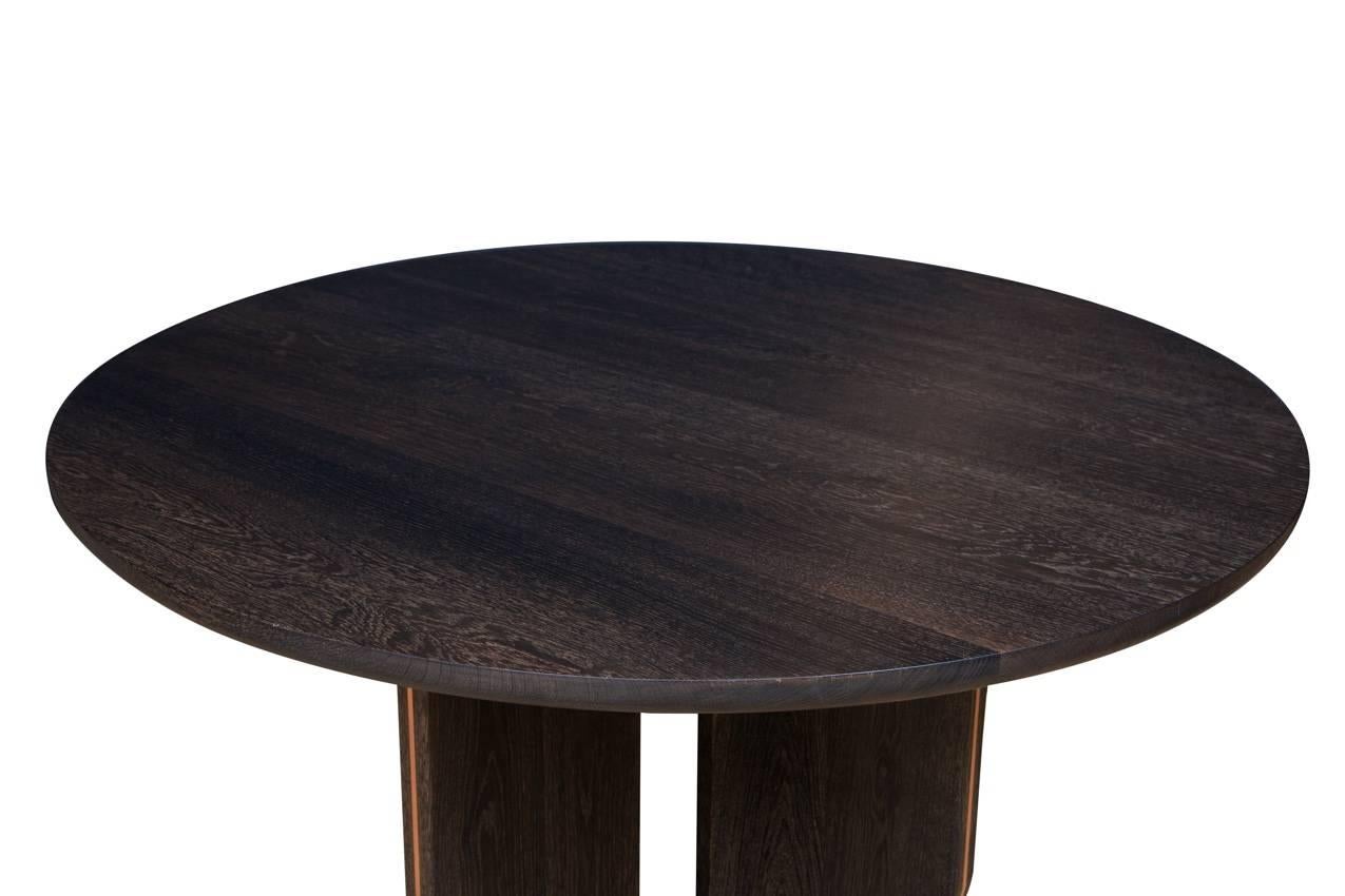 Round dining table.
Designed by Paul Mignogna for Stillmade.

Custom orders have a lead time of 10-12 weeks FOB NYC. Lead time contingent upon selection of finishes, approval of shop drawings (if applicable) and receipt COM (if applicable).