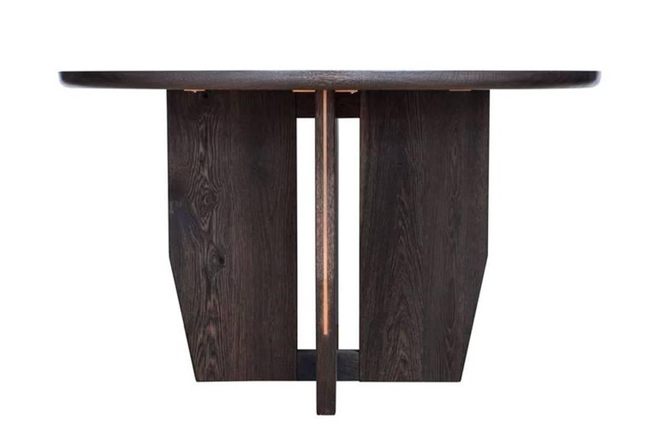 American Craftsman Stillmade Fumed Oak Dining Table For Sale