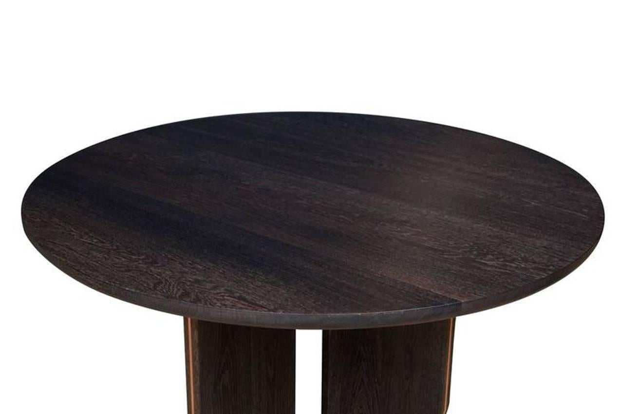 American Stillmade Fumed Oak Dining Table For Sale