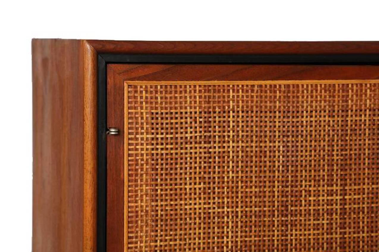 Knoll Matched Pair of Caned Cabinets, circa 1950s In Excellent Condition In New York, NY