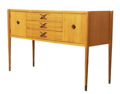 Rare Brown Saltman Bleached Mahogany Credenza by Paul Frankl