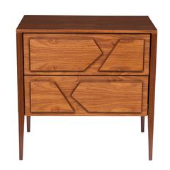 Armia Two Drawer Walnut Dresser