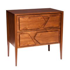Armia Two Drawer Walnut Dresser