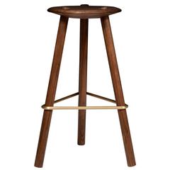 Erickson Aesthetics Set of Four Walnut Stools